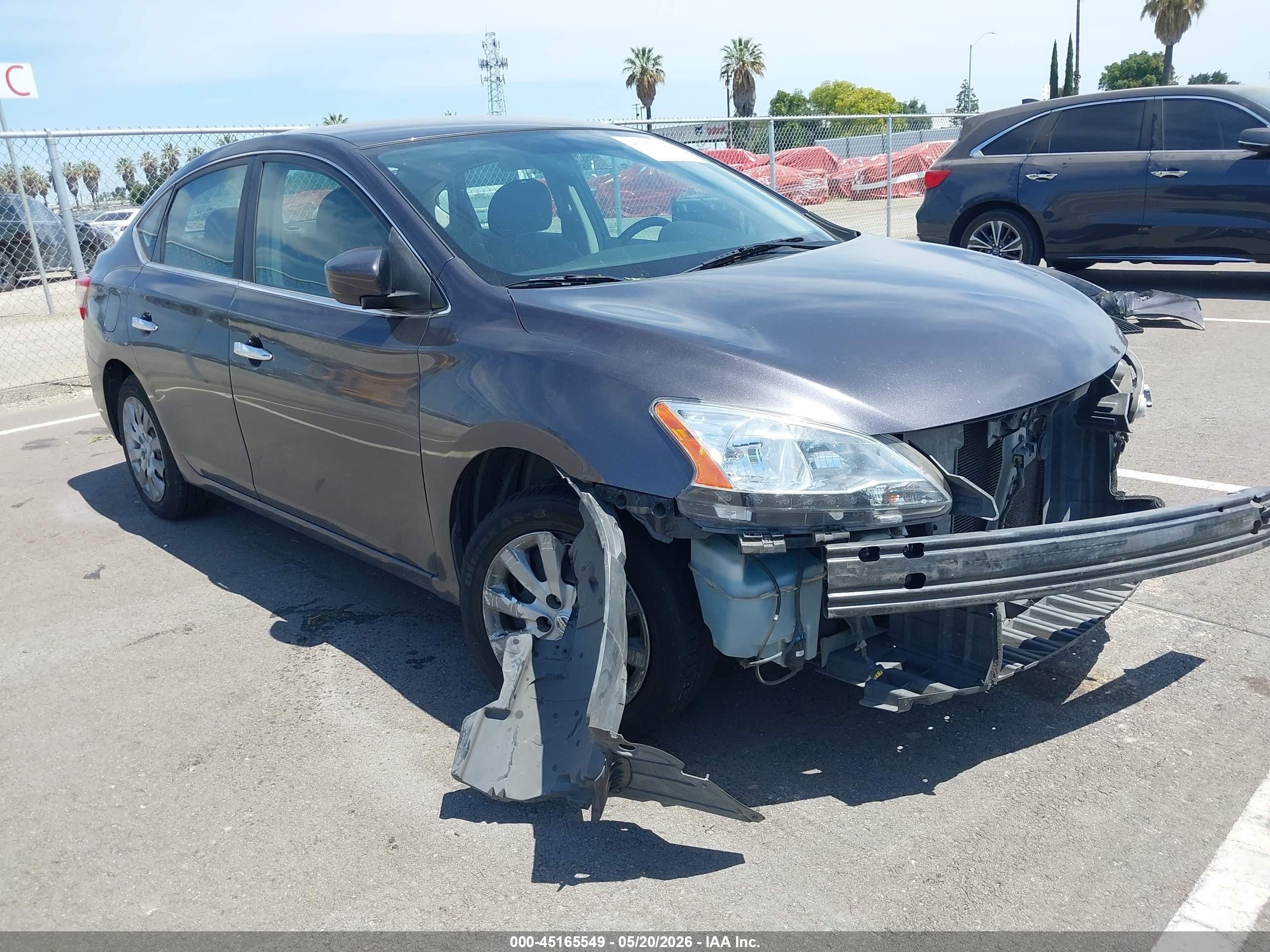 2013 Nissan Sentra Sv Gray vin: 3N1AB7APXDL778658