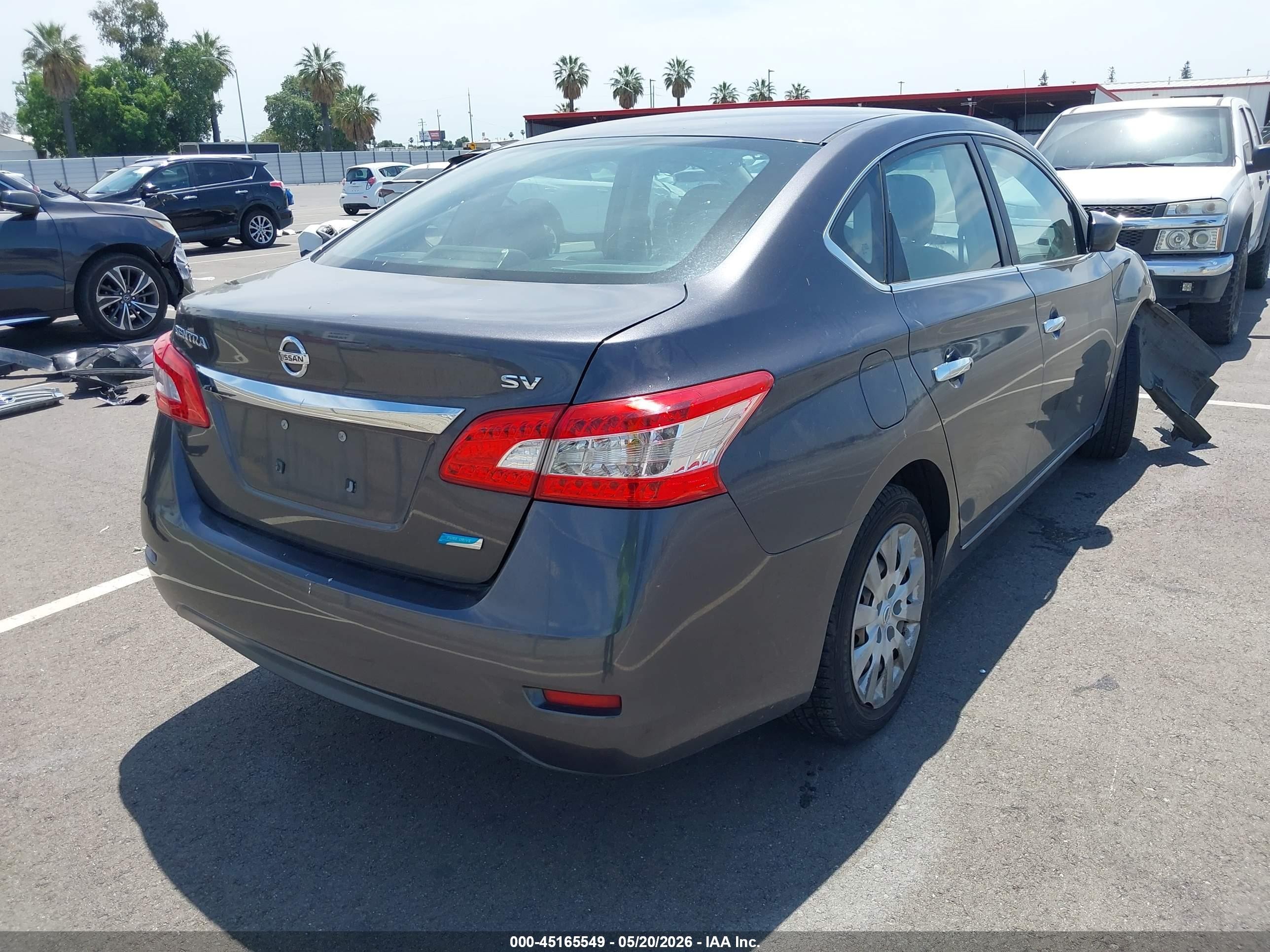 2013 Nissan Sentra Sv Gray vin: 3N1AB7APXDL778658