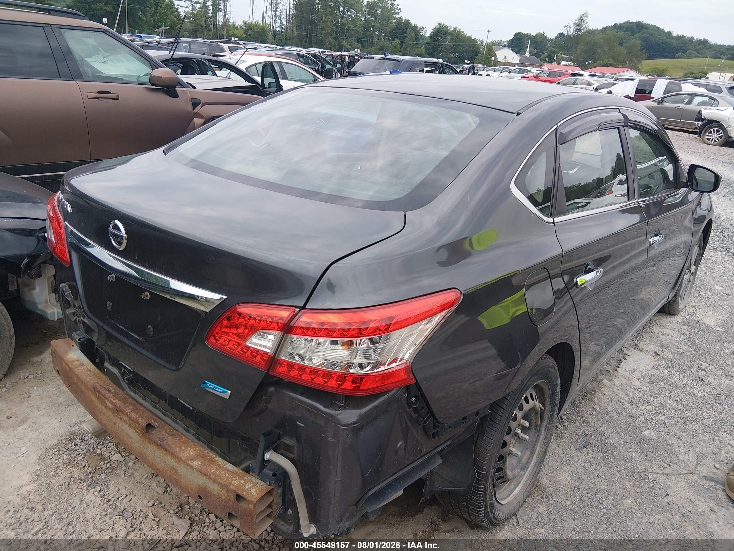 2013 Nissan Sentra S Gray vin: 3N1AB7APXDL789319