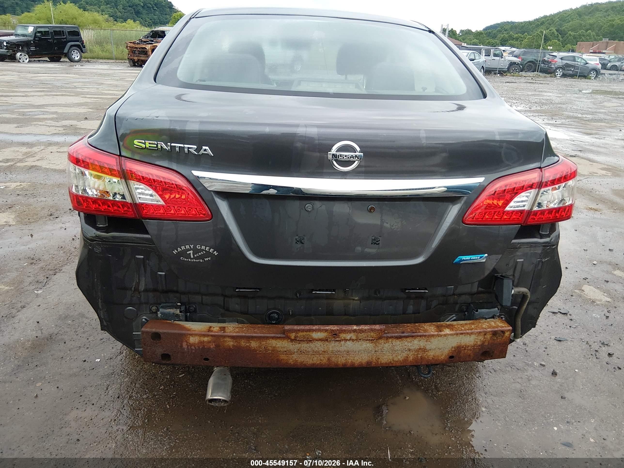 2013 Nissan Sentra S Gray vin: 3N1AB7APXDL789319