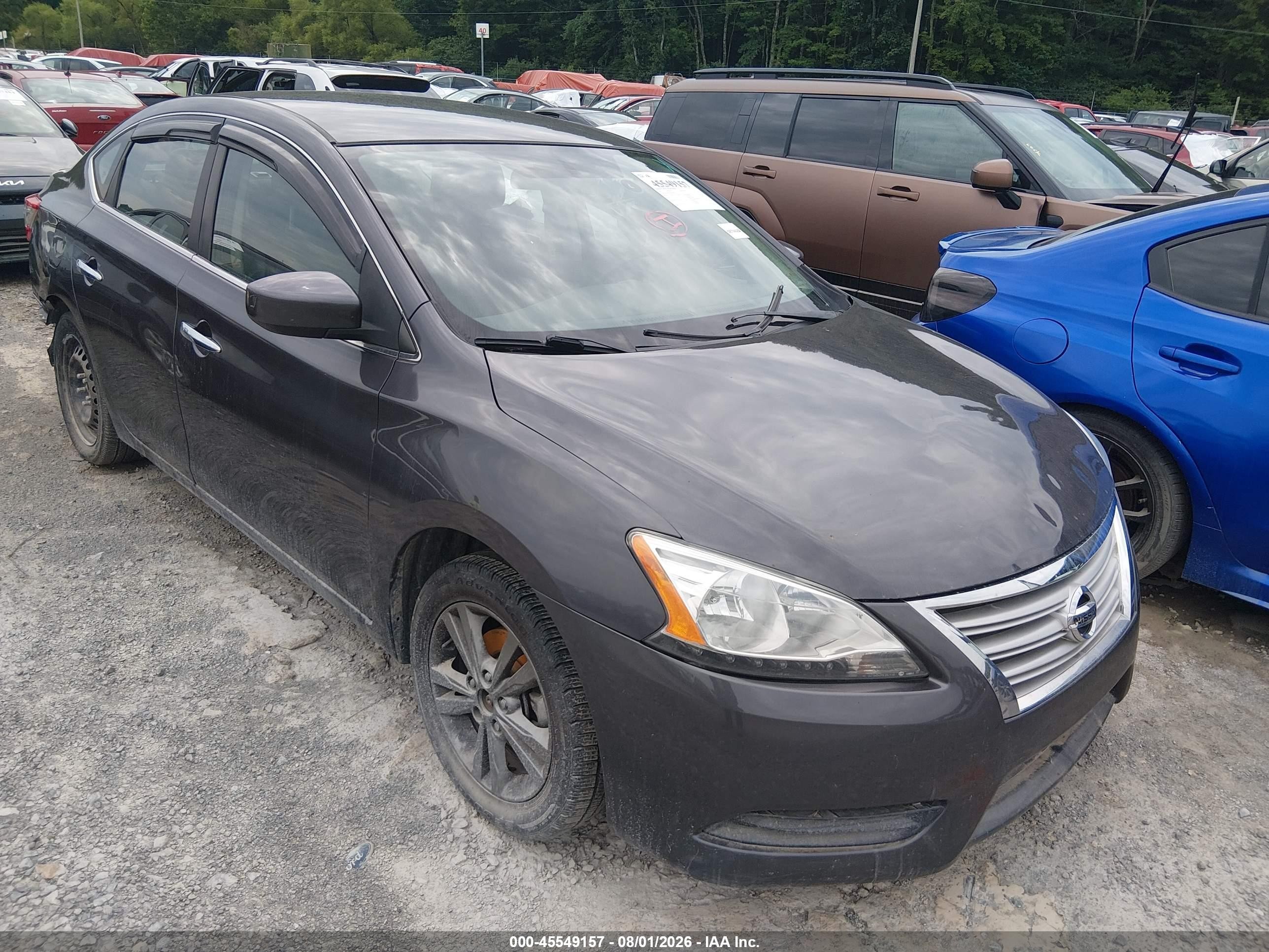 2013 Nissan Sentra S Gray vin: 3N1AB7APXDL789319