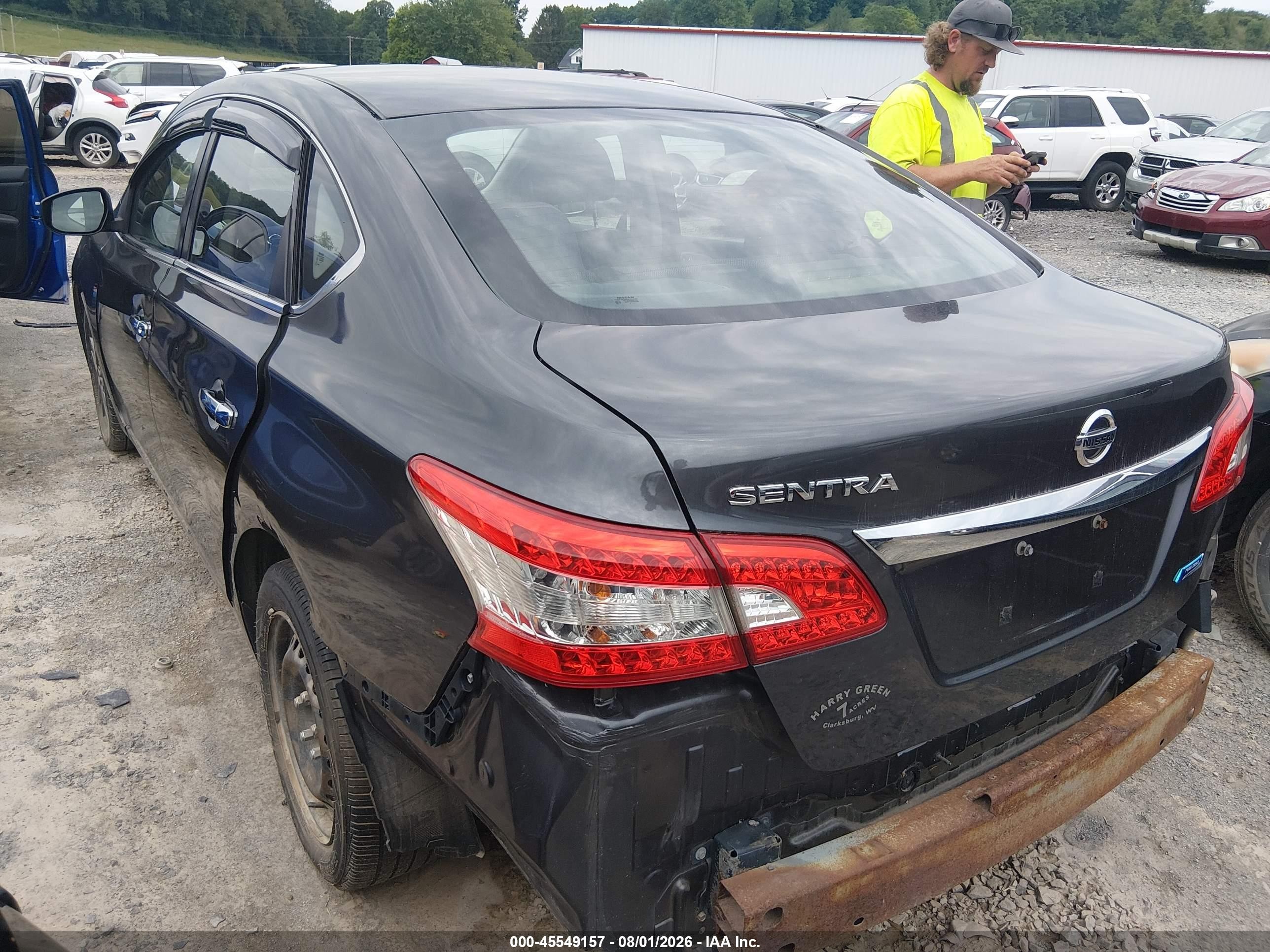 2013 Nissan Sentra S Gray vin: 3N1AB7APXDL789319