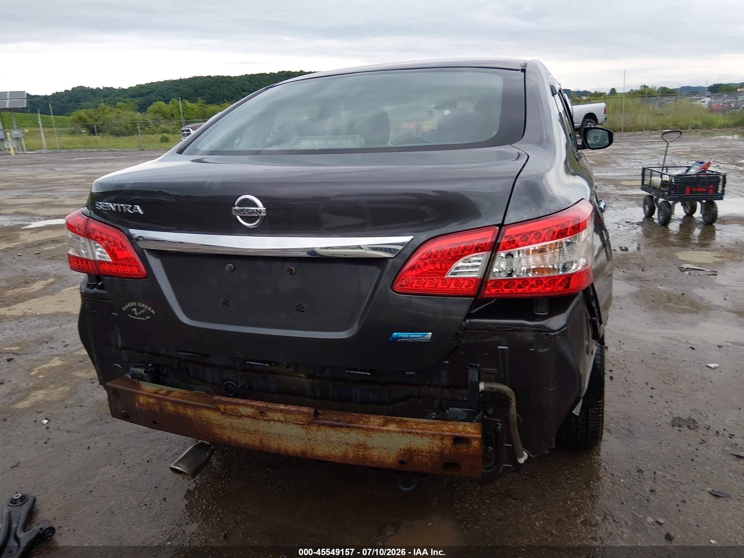 2013 Nissan Sentra S Gray vin: 3N1AB7APXDL789319