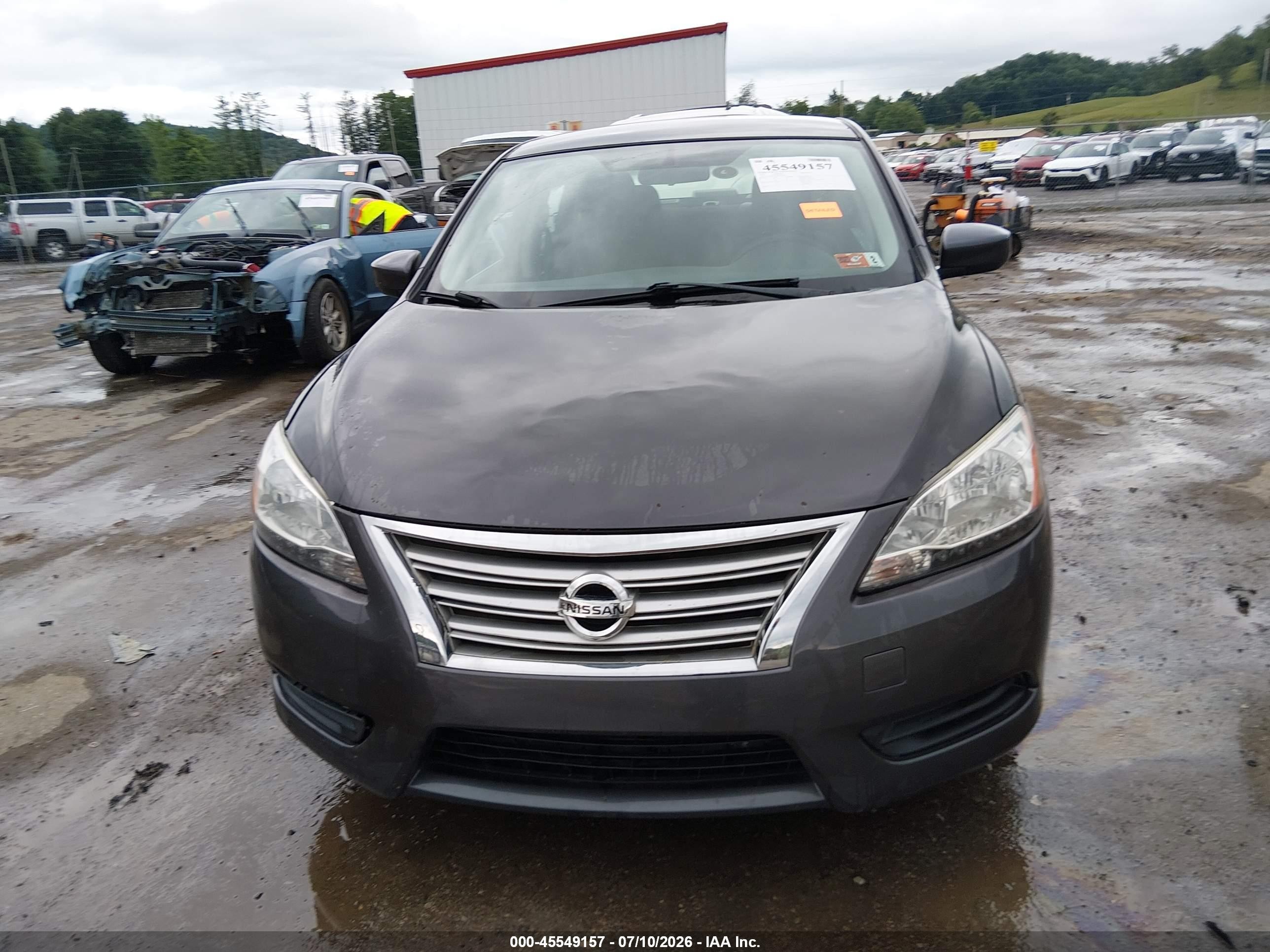 2013 Nissan Sentra S Gray vin: 3N1AB7APXDL789319