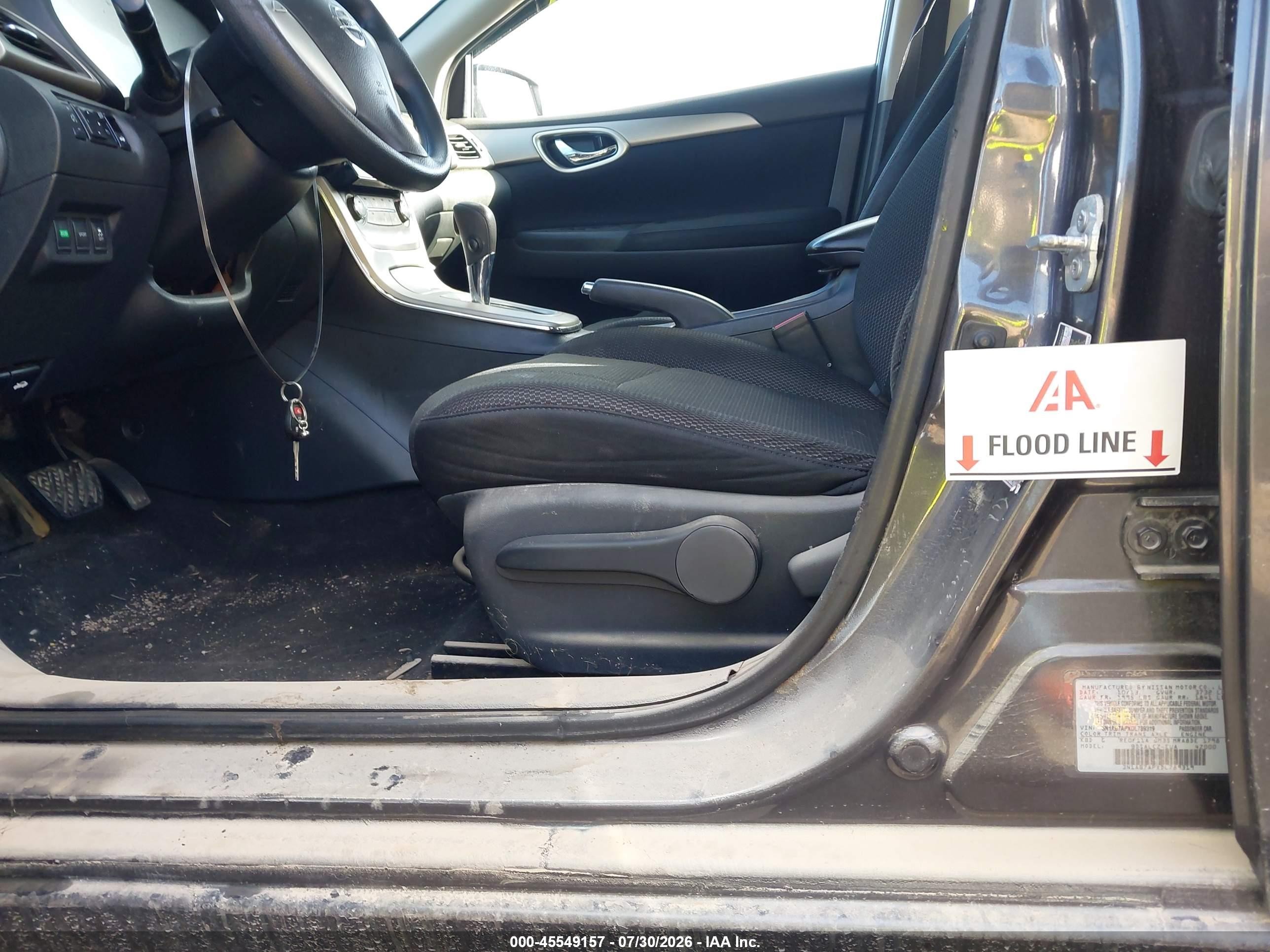 2013 Nissan Sentra S Gray vin: 3N1AB7APXDL789319