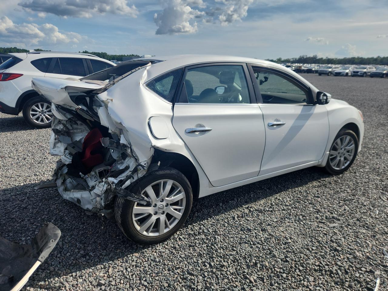 2013 Nissan Sentra S White vin: 3N1AB7APXDL797520