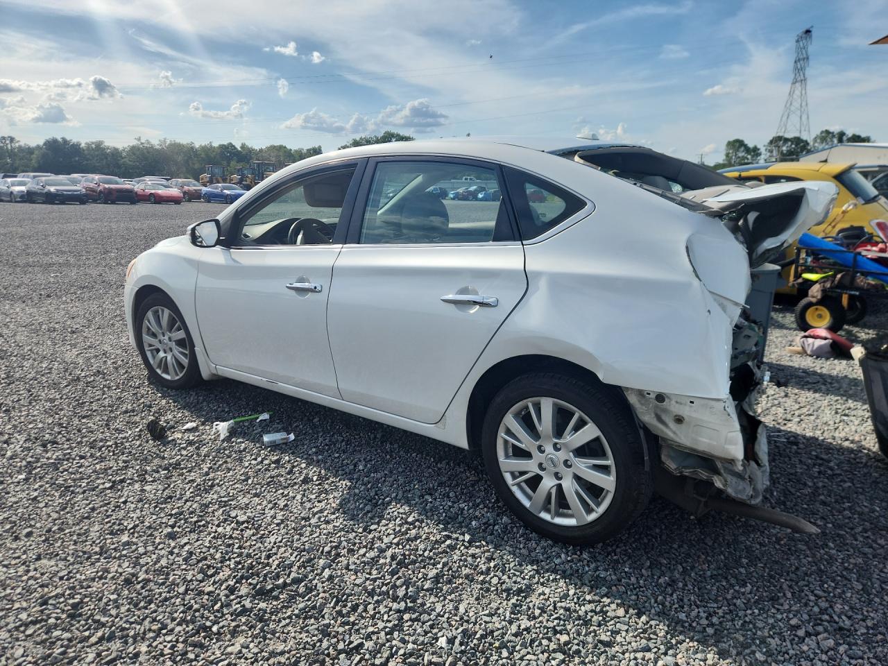 2013 Nissan Sentra S White vin: 3N1AB7APXDL797520