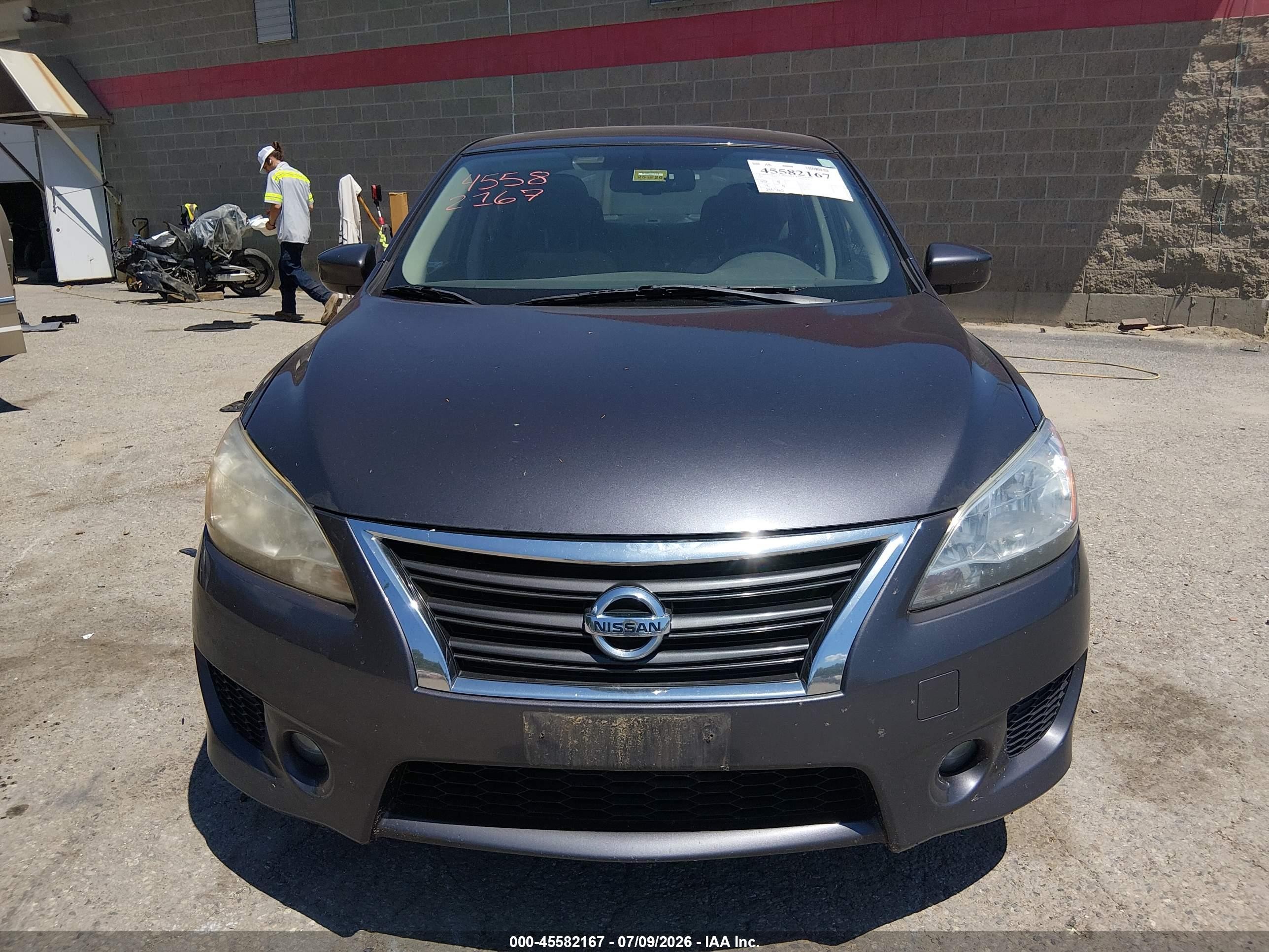 2014 Nissan Sentra Sr Gray vin: 3N1AB7APXEL613341