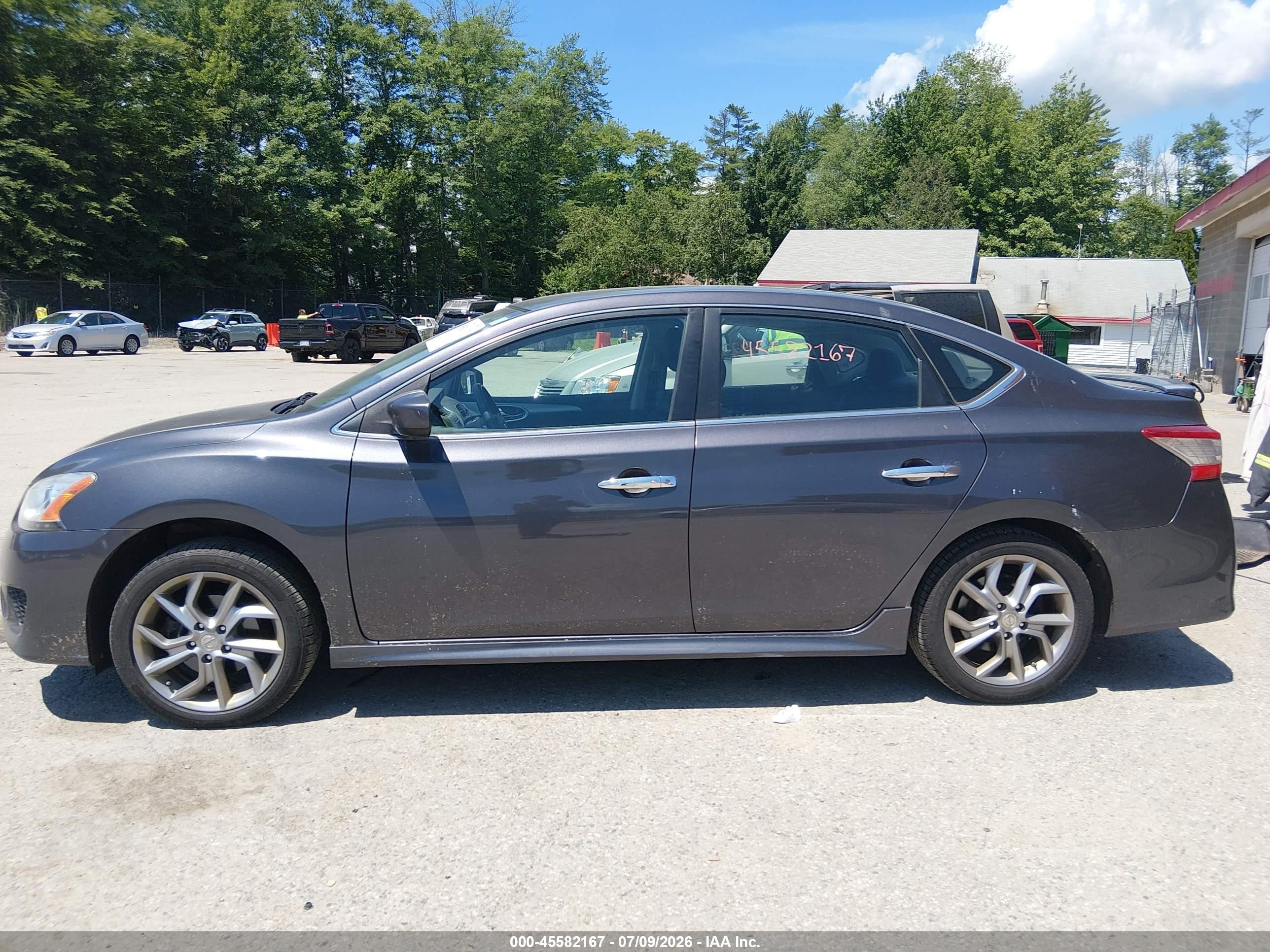 2014 Nissan Sentra Sr Gray vin: 3N1AB7APXEL613341