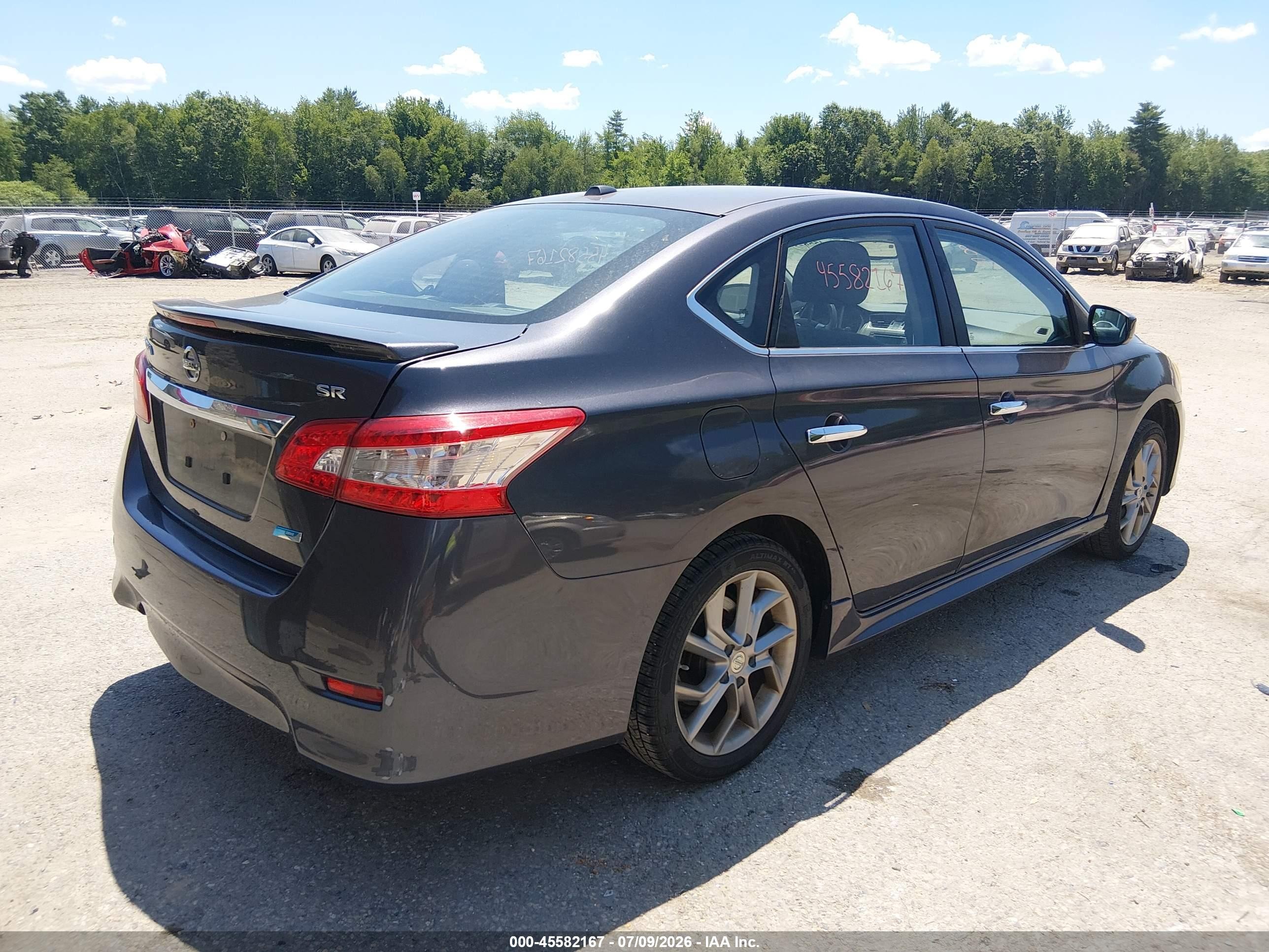 2014 Nissan Sentra Sr Gray vin: 3N1AB7APXEL613341