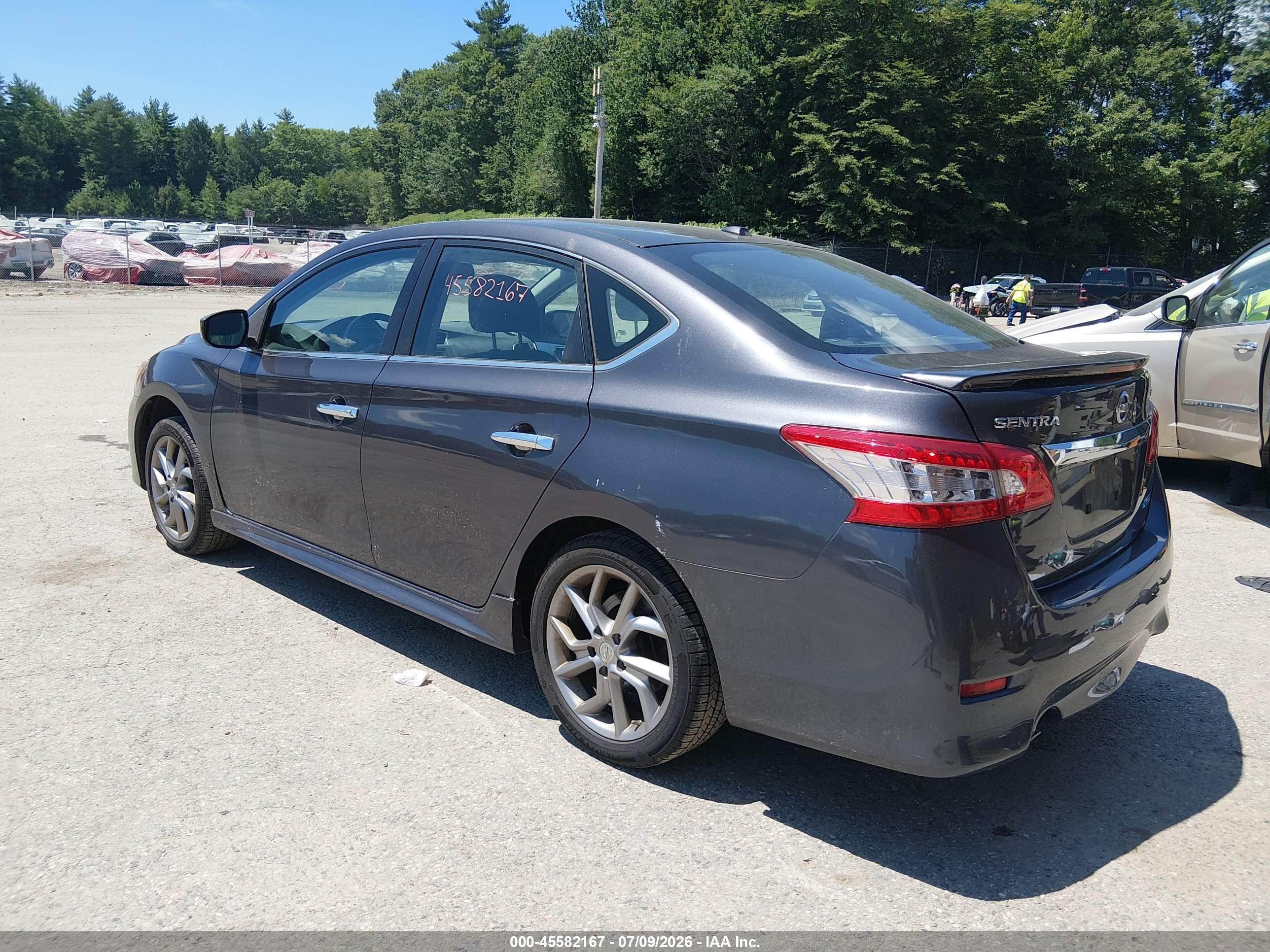 2014 Nissan Sentra Sr Gray vin: 3N1AB7APXEL613341