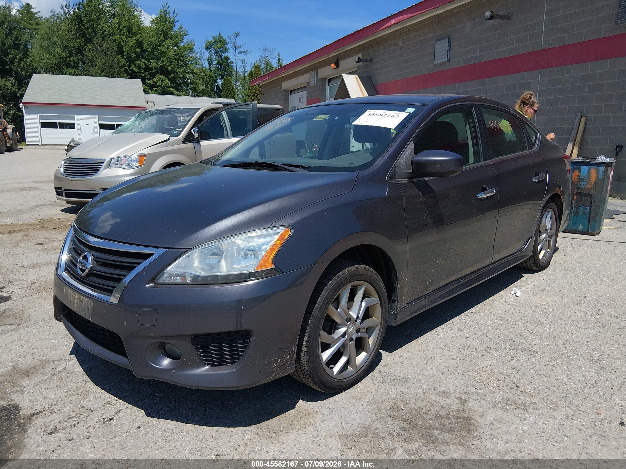 2014 Nissan Sentra Sr Gray vin: 3N1AB7APXEL613341