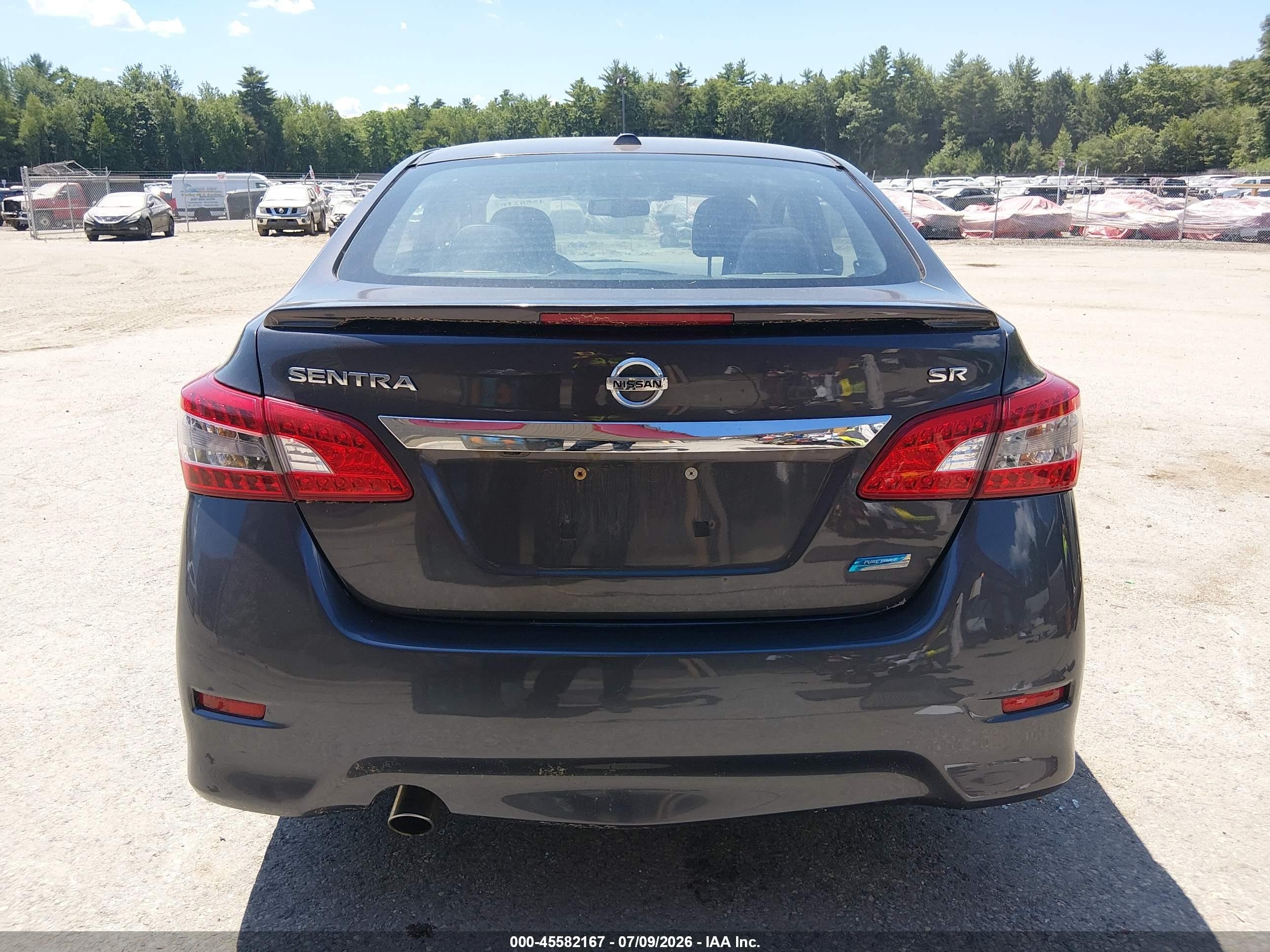 2014 Nissan Sentra Sr Gray vin: 3N1AB7APXEL613341