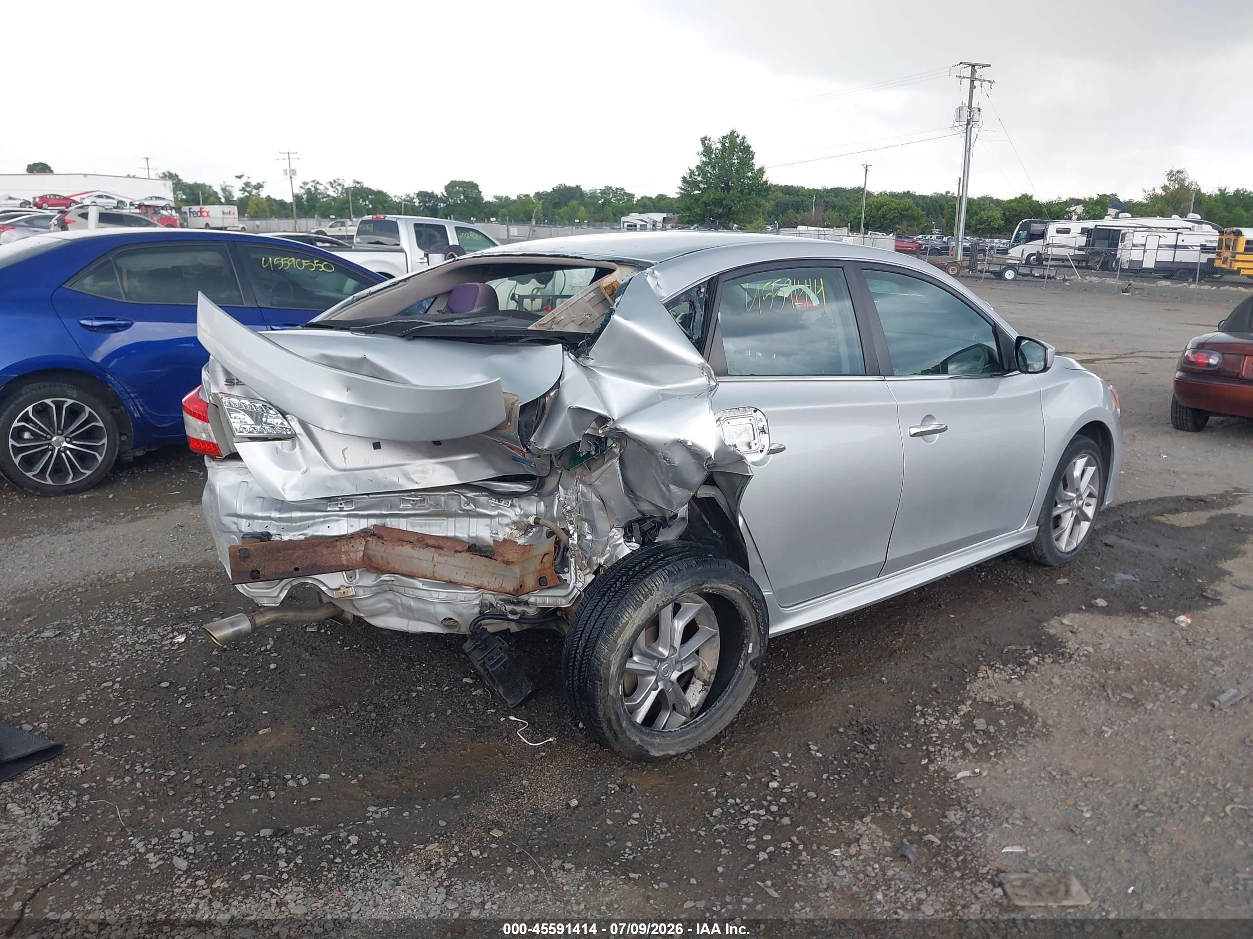 2014 Nissan Sentra Sr Silver vin: 3N1AB7APXEL613419
