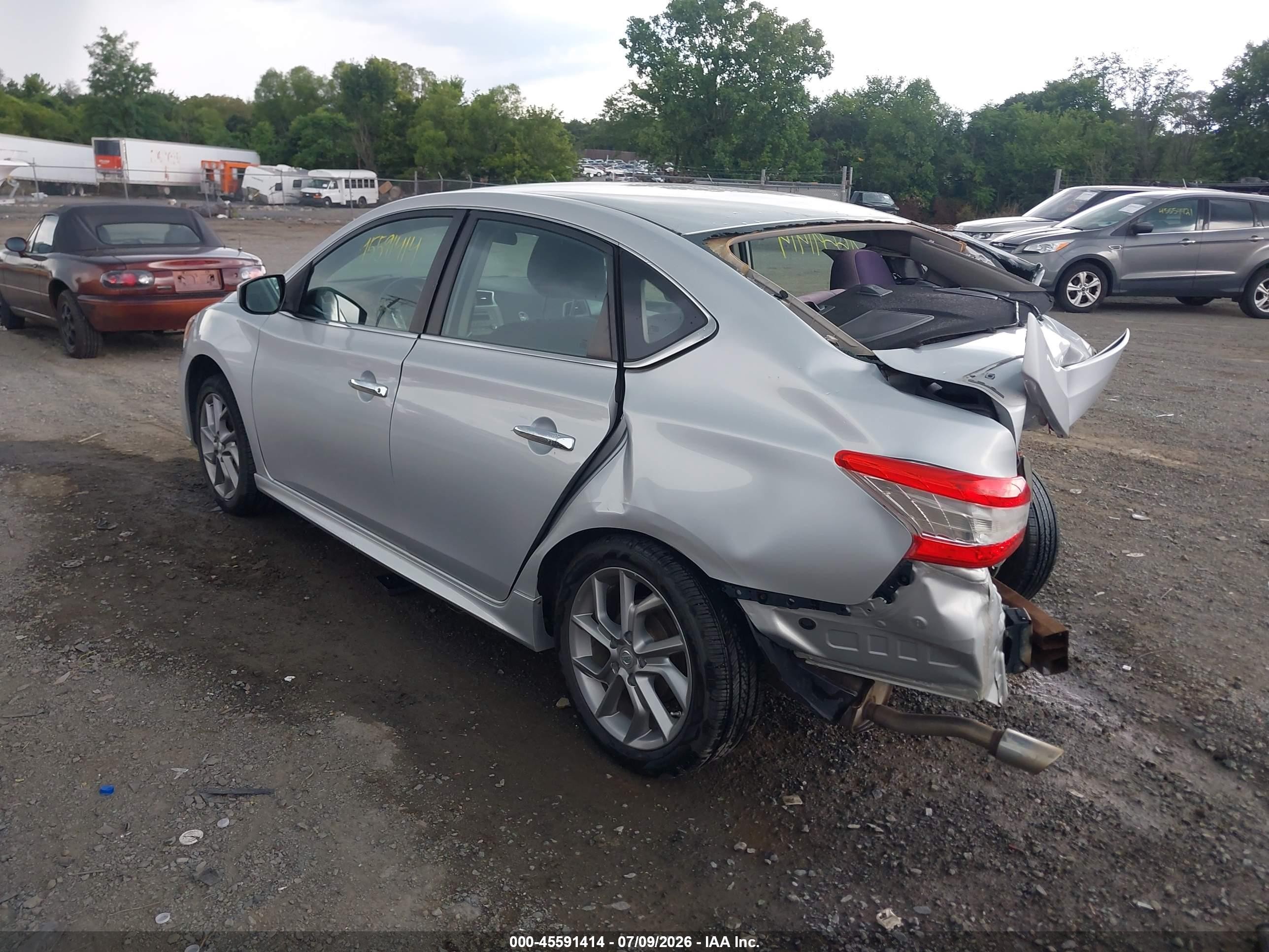 2014 Nissan Sentra Sr Silver vin: 3N1AB7APXEL613419