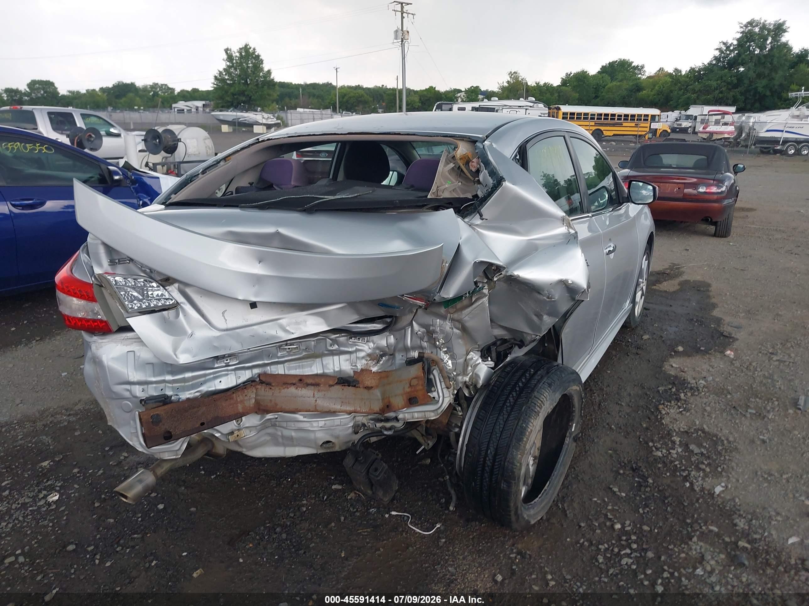 2014 Nissan Sentra Sr Silver vin: 3N1AB7APXEL613419