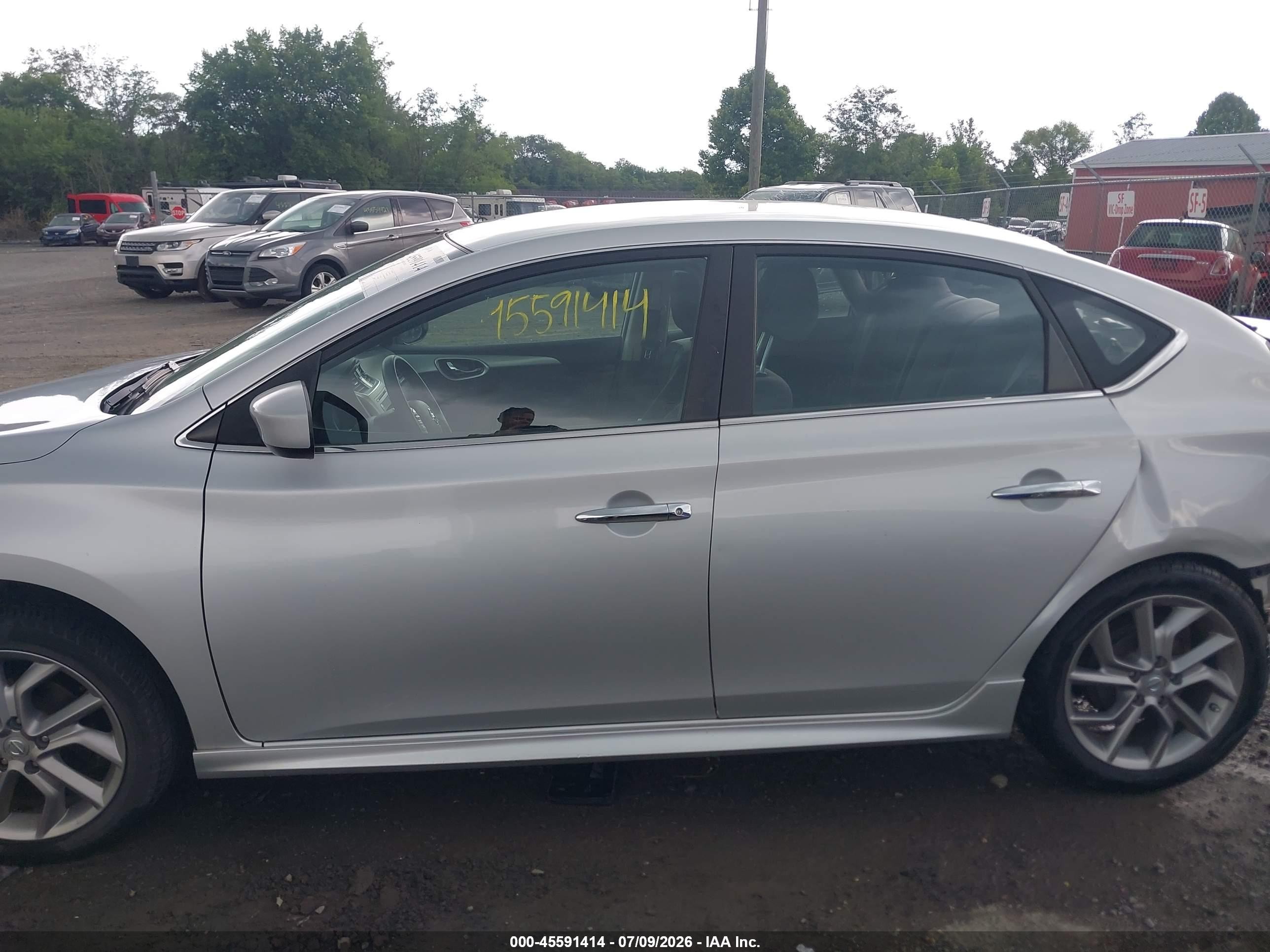2014 Nissan Sentra Sr Silver vin: 3N1AB7APXEL613419