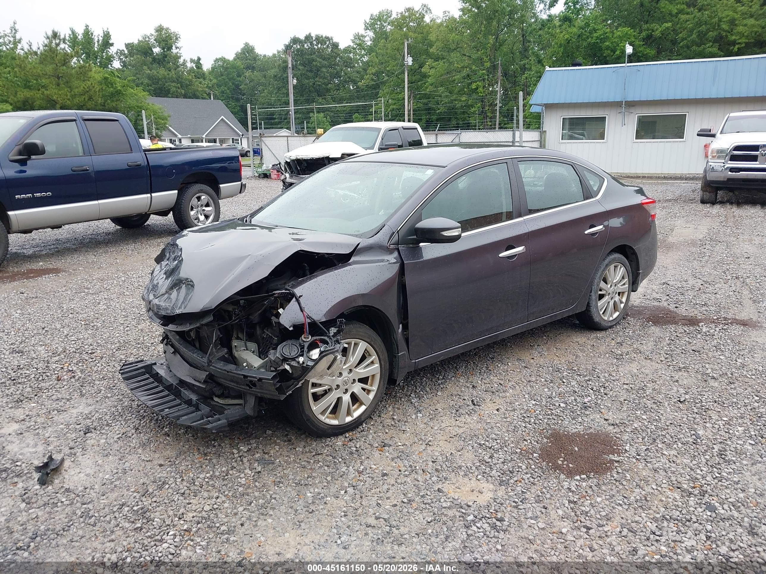 2014 Nissan Sentra Sl Gray vin: 3N1AB7APXEL618460