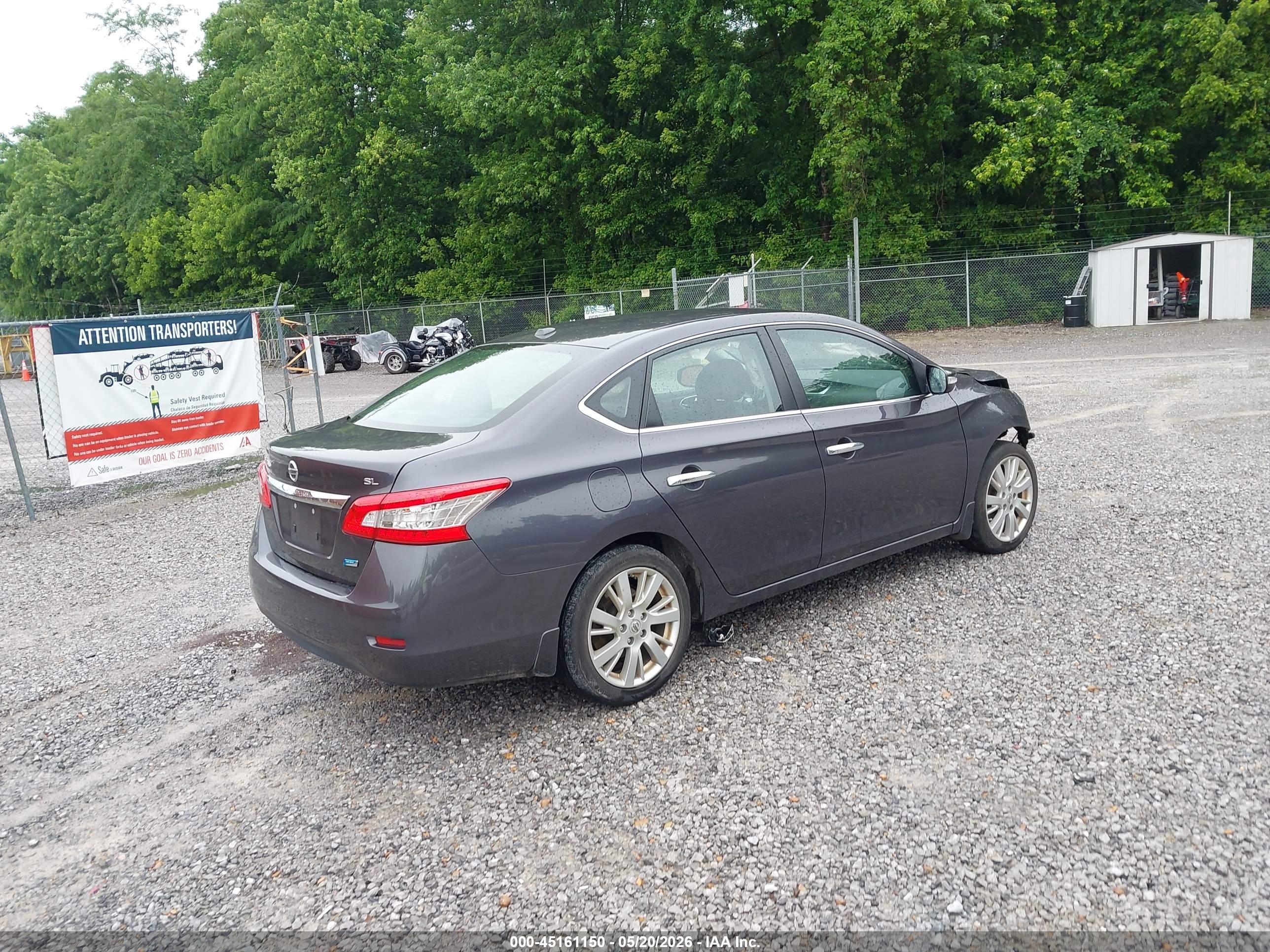 2014 Nissan Sentra Sl Gray vin: 3N1AB7APXEL618460