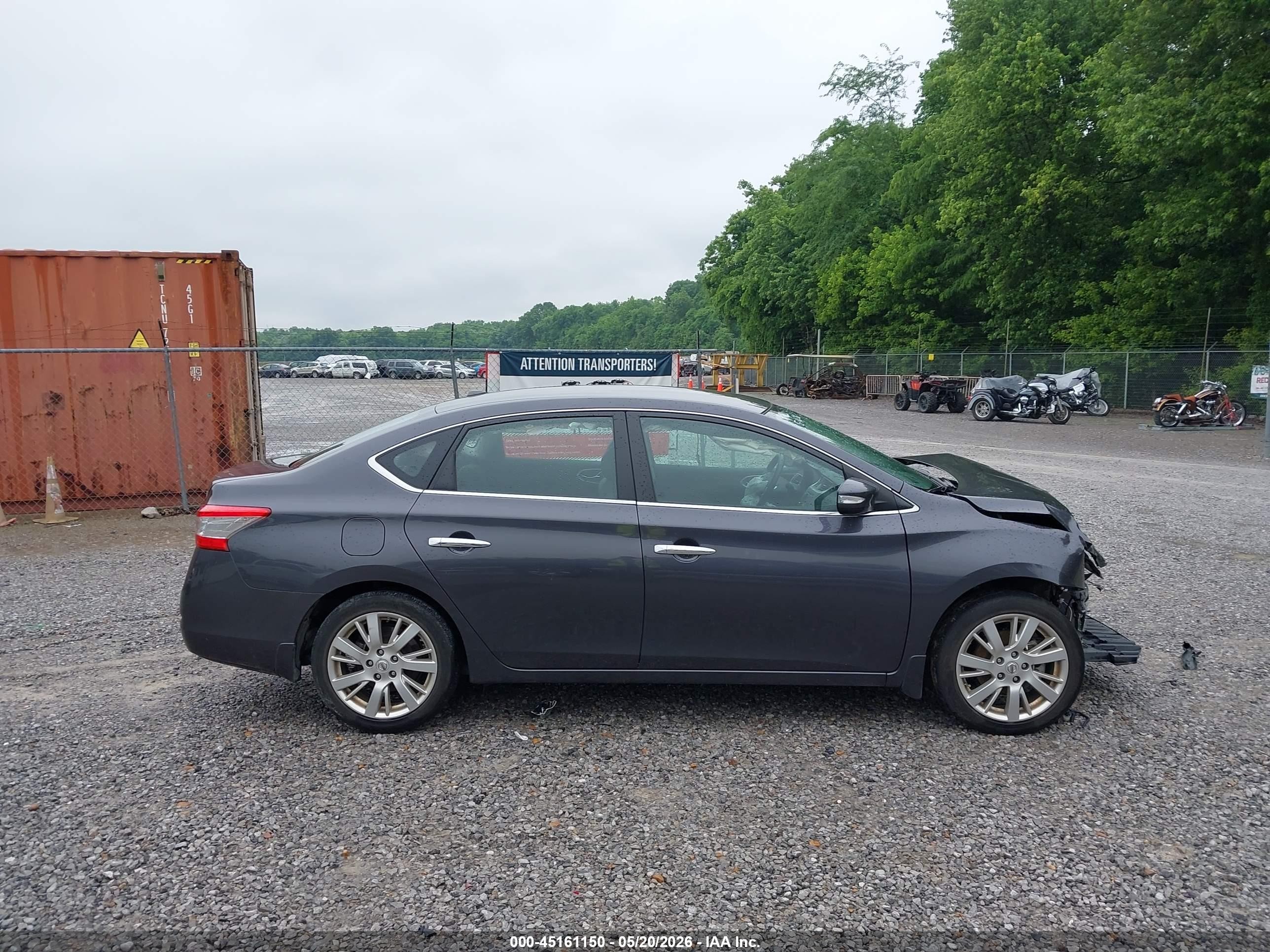 2014 Nissan Sentra Sl Gray vin: 3N1AB7APXEL618460