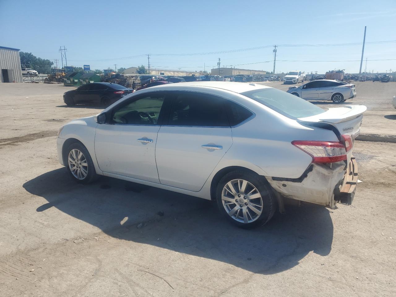 2014 Nissan Sentra S White vin: 3N1AB7APXEL625859