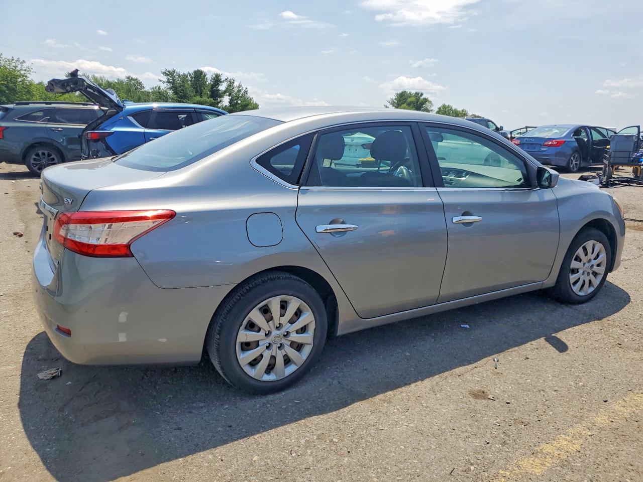 2014 Nissan Sentra Sv Silver vin: 3N1AB7APXEL635324