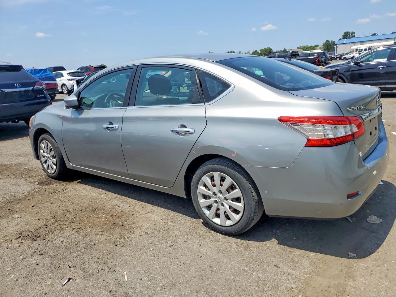 2014 Nissan Sentra Sv Silver vin: 3N1AB7APXEL635324