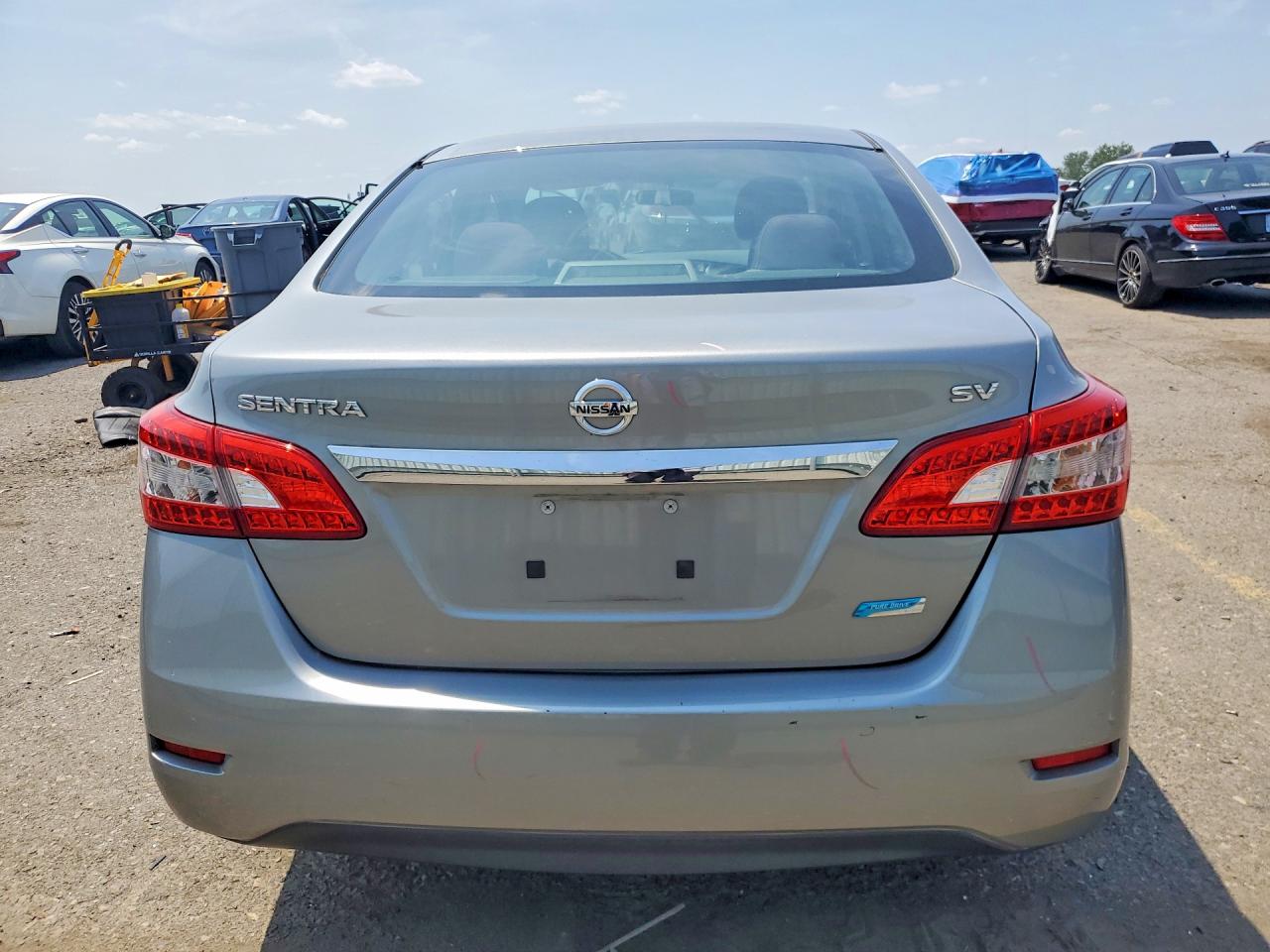 2014 Nissan Sentra Sv Silver vin: 3N1AB7APXEL635324