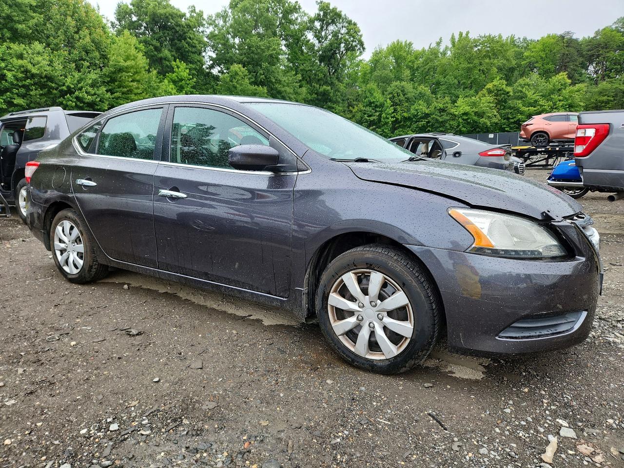 2014 Nissan Sentra S Gray vin: 3N1AB7APXEL637252