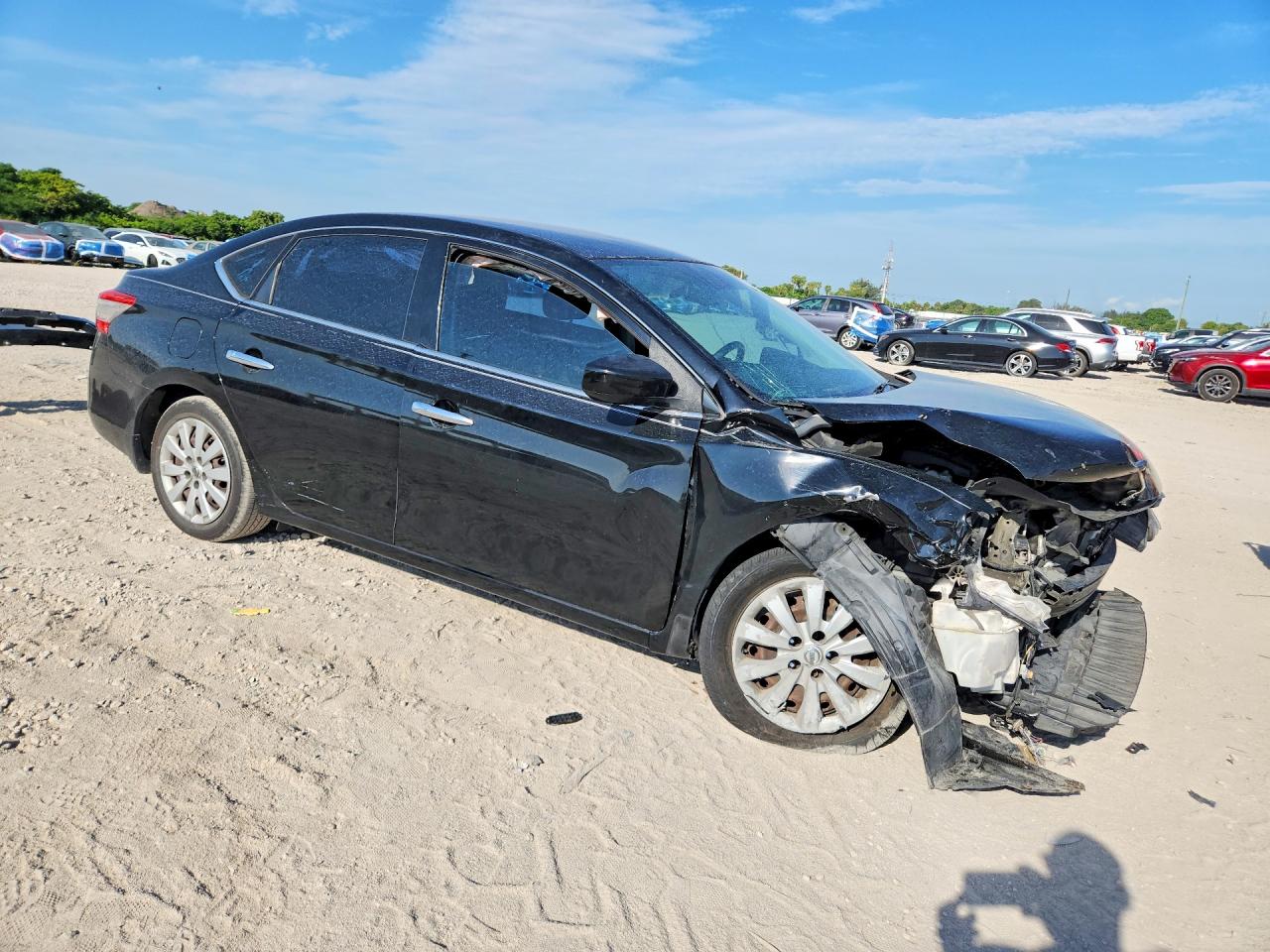 2014 Nissan Sentra Sv Black vin: 3N1AB7APXEL662037