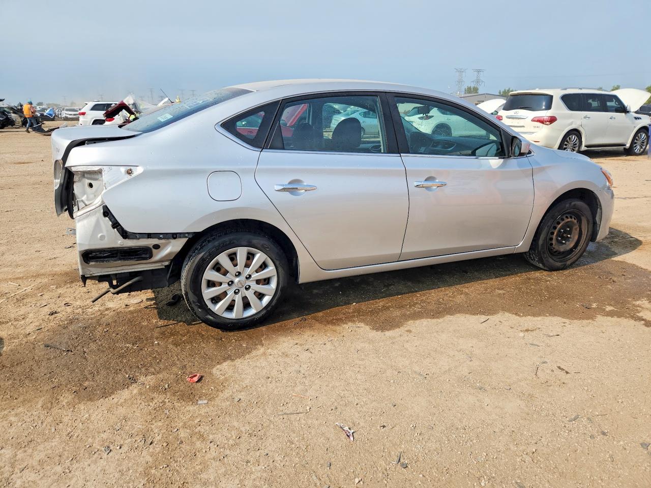 2014 Nissan Sentra Sv Silver vin: 3N1AB7APXEL665746