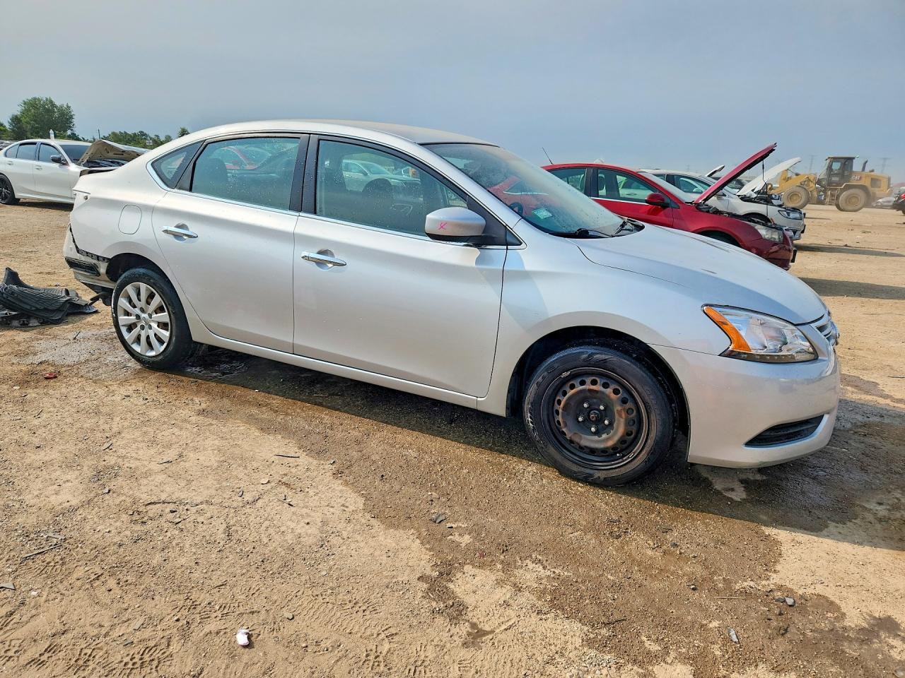 2014 Nissan Sentra Sv Silver vin: 3N1AB7APXEL665746