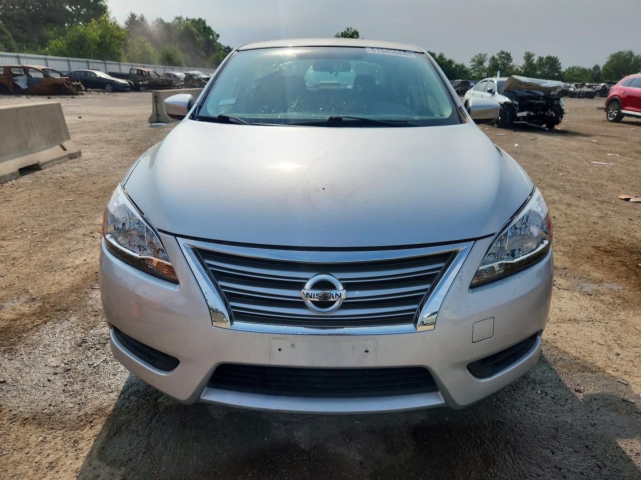 2014 Nissan Sentra Sv Silver vin: 3N1AB7APXEL665746