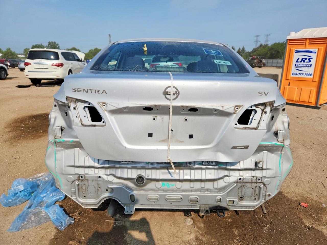 2014 Nissan Sentra Sv Silver vin: 3N1AB7APXEL665746