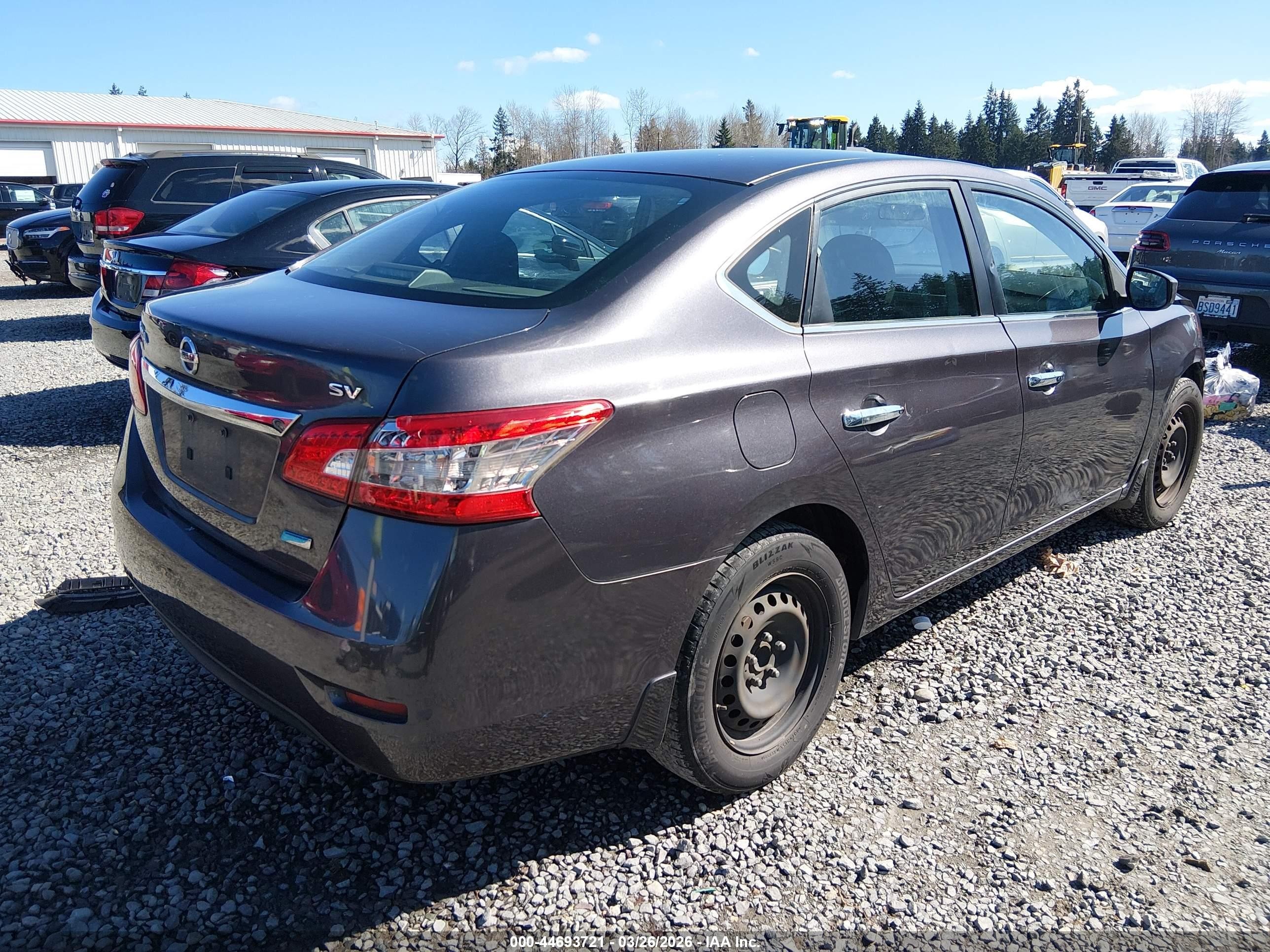 2014 Nissan Sentra Fe+ S/fe+ Sv/s/sl/sr/sv Gray vin: 3N1AB7APXEL672177