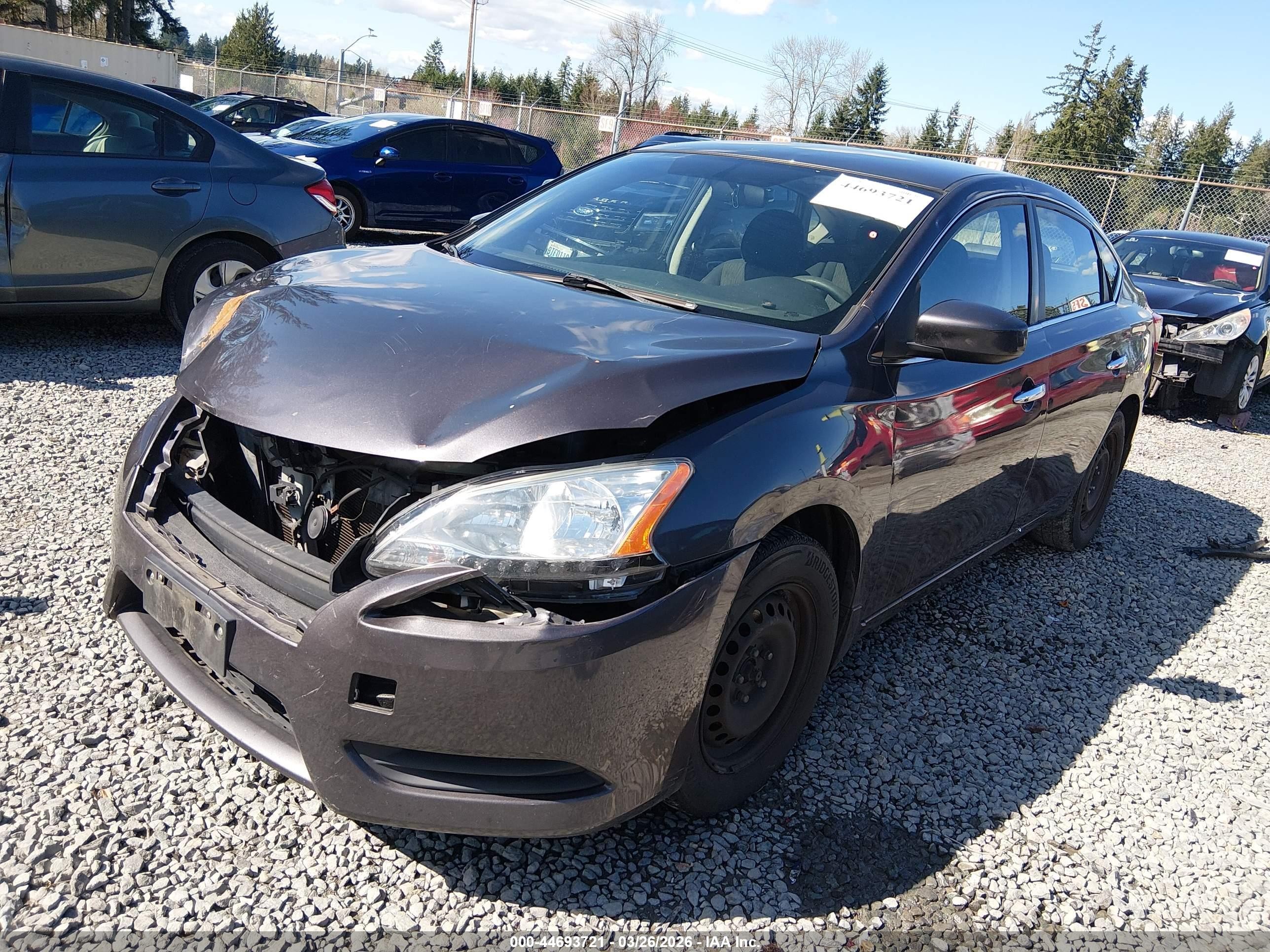 2014 Nissan Sentra Fe+ S/fe+ Sv/s/sl/sr/sv Gray vin: 3N1AB7APXEL672177