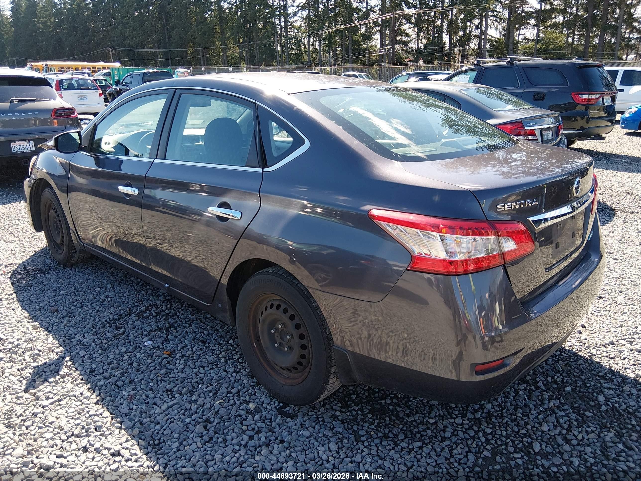 2014 Nissan Sentra Fe+ S/fe+ Sv/s/sl/sr/sv Gray vin: 3N1AB7APXEL672177
