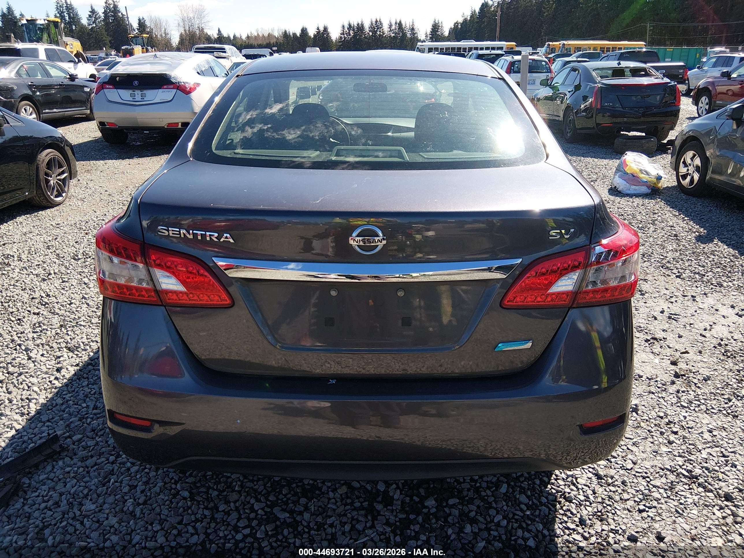 2014 Nissan Sentra Fe+ S/fe+ Sv/s/sl/sr/sv Gray vin: 3N1AB7APXEL672177