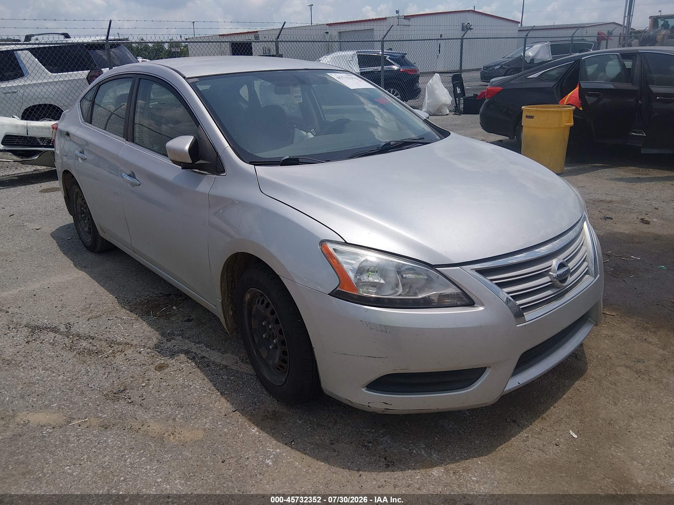 2014 Nissan Sentra Sv Silver vin: 3N1AB7APXEL675810