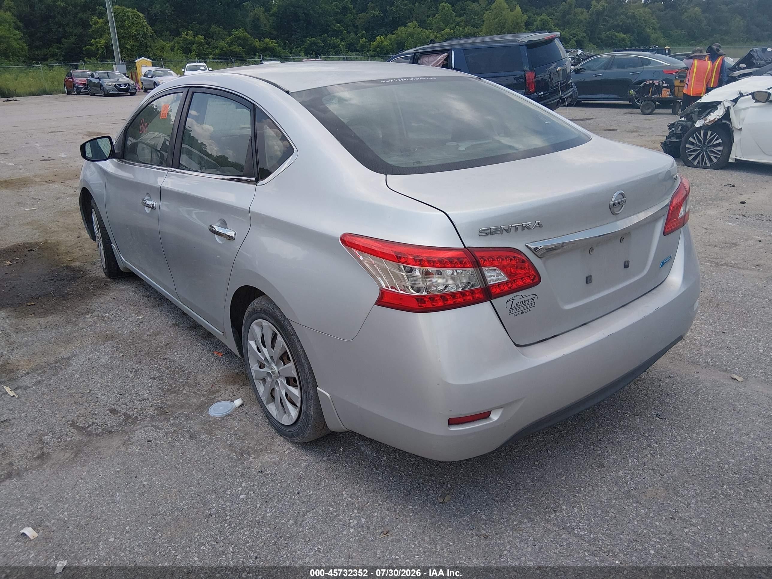 2014 Nissan Sentra Sv Silver vin: 3N1AB7APXEL675810