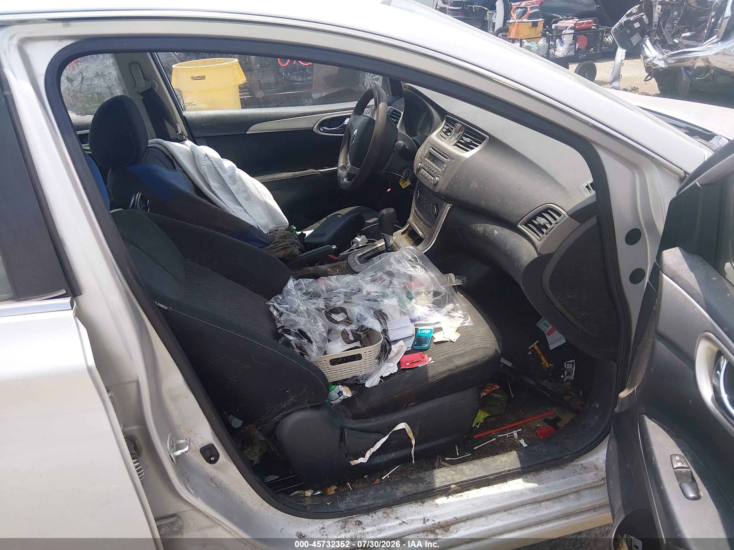 2014 Nissan Sentra Sv Silver vin: 3N1AB7APXEL675810