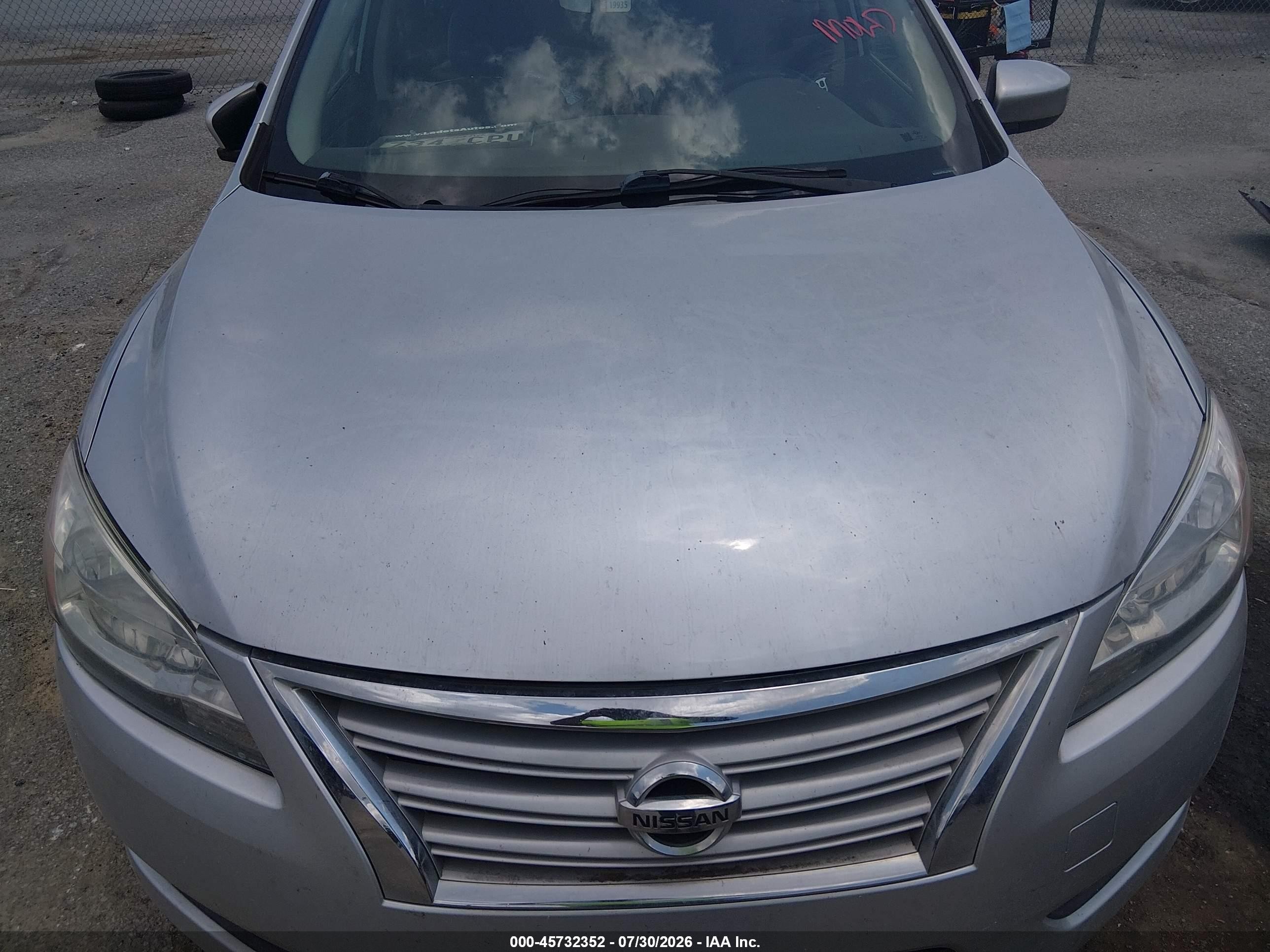 2014 Nissan Sentra Sv Silver vin: 3N1AB7APXEL675810