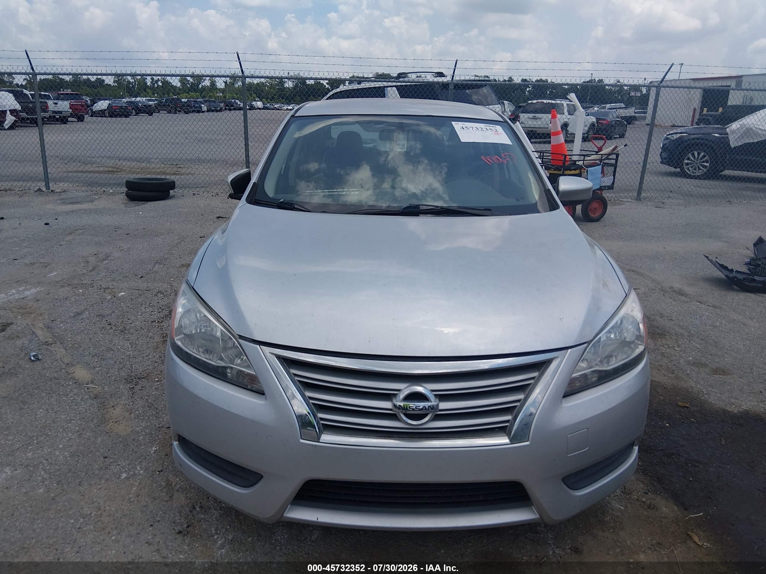 2014 Nissan Sentra Sv Silver vin: 3N1AB7APXEL675810