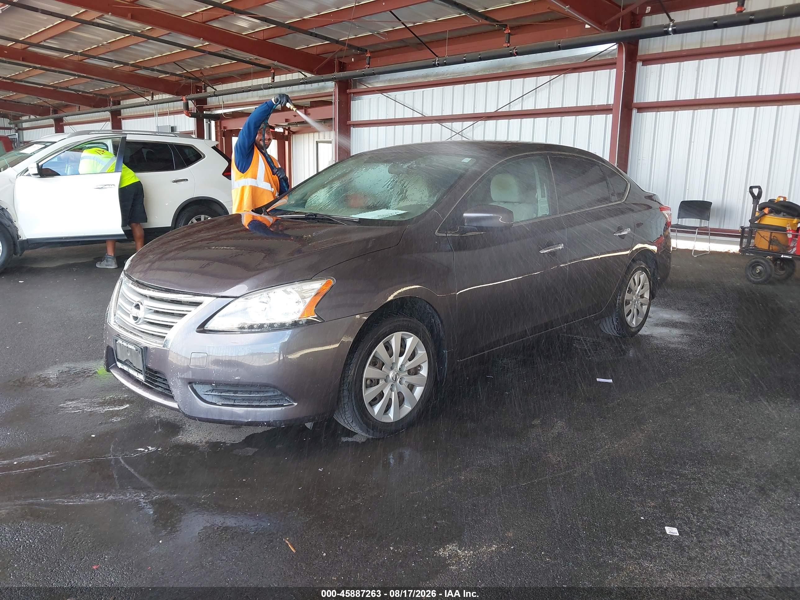 2014 Nissan Sentra S Gray vin: 3N1AB7APXEL677749