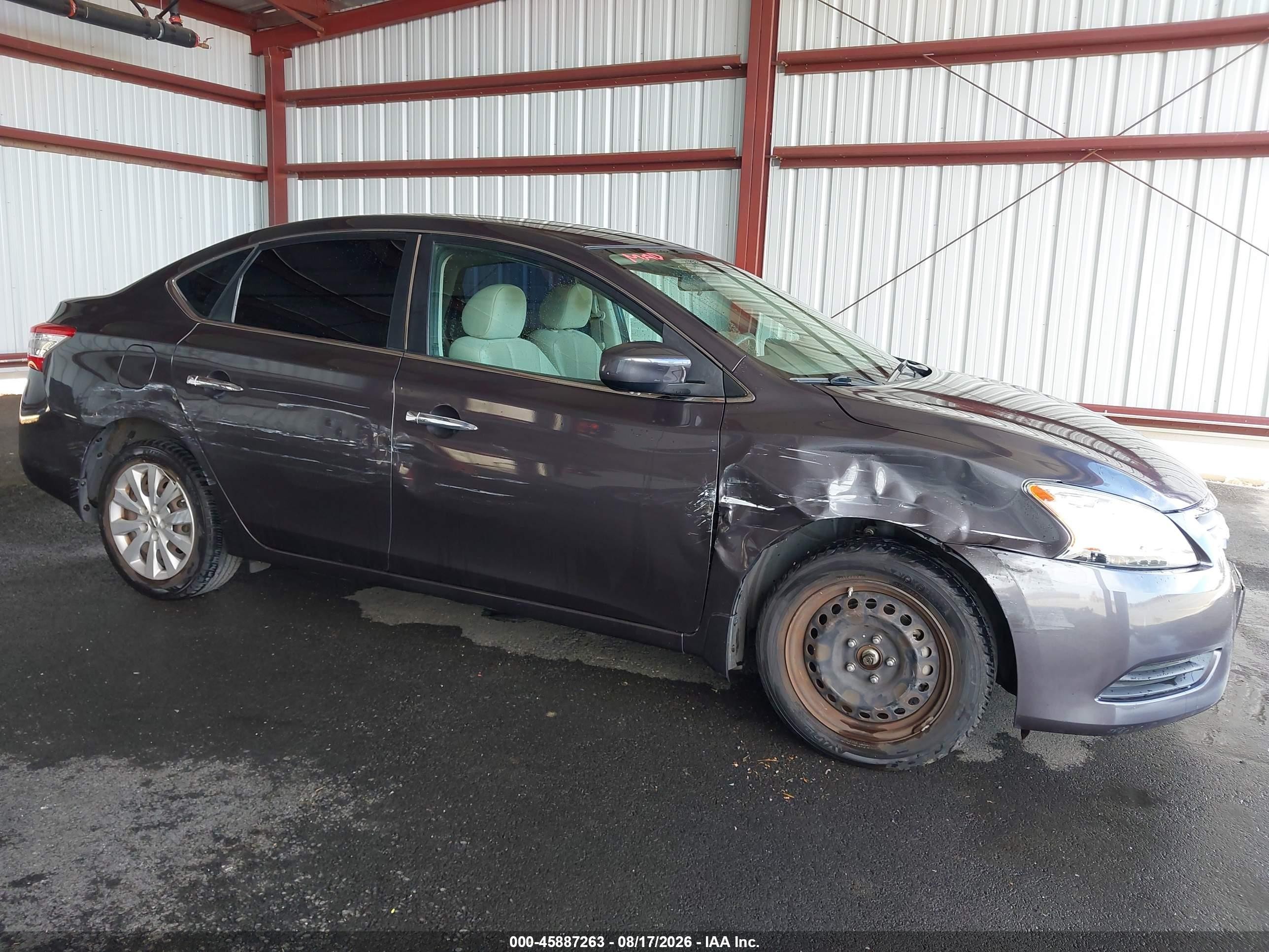2014 Nissan Sentra S Gray vin: 3N1AB7APXEL677749