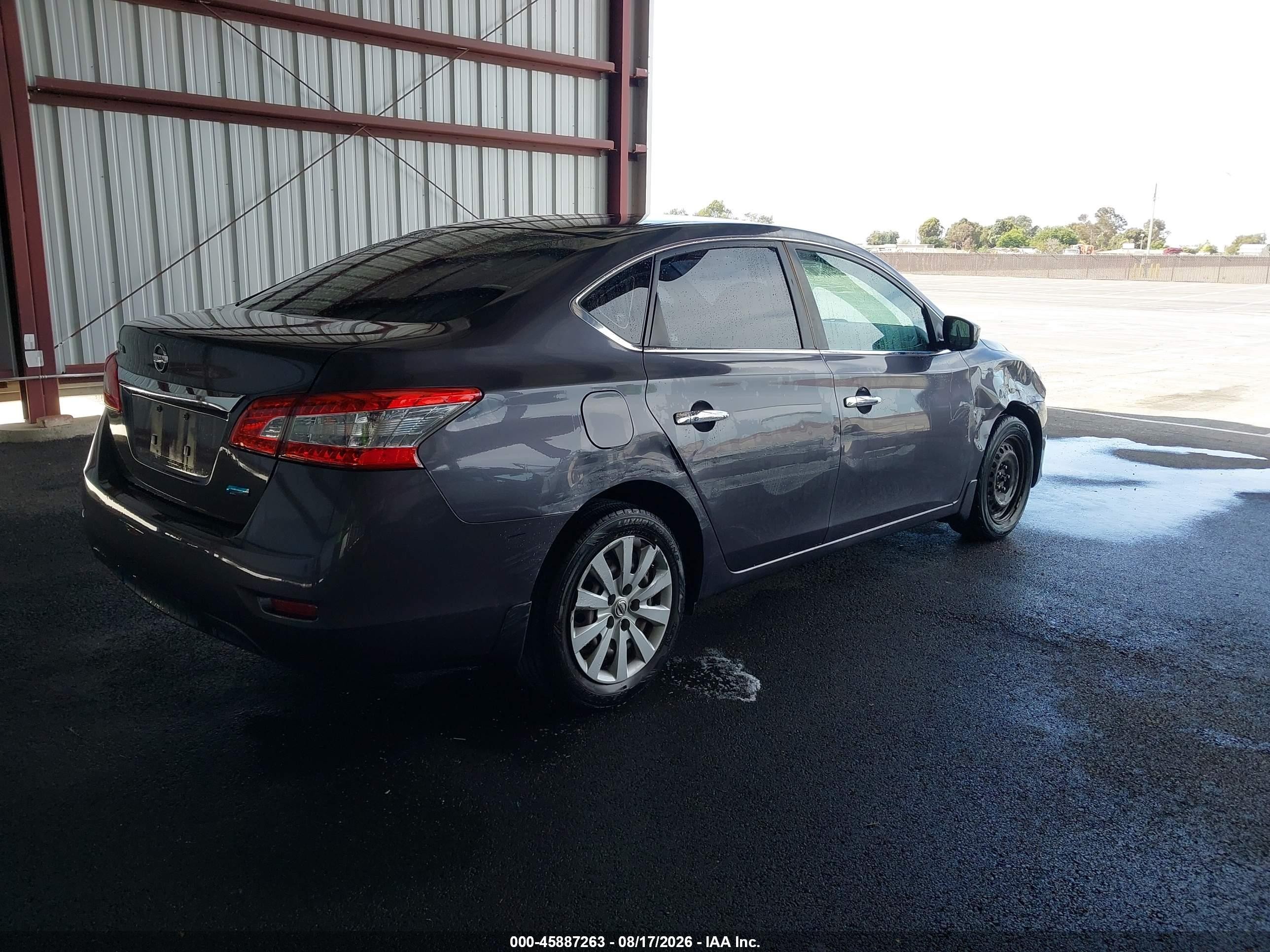 2014 Nissan Sentra S Gray vin: 3N1AB7APXEL677749