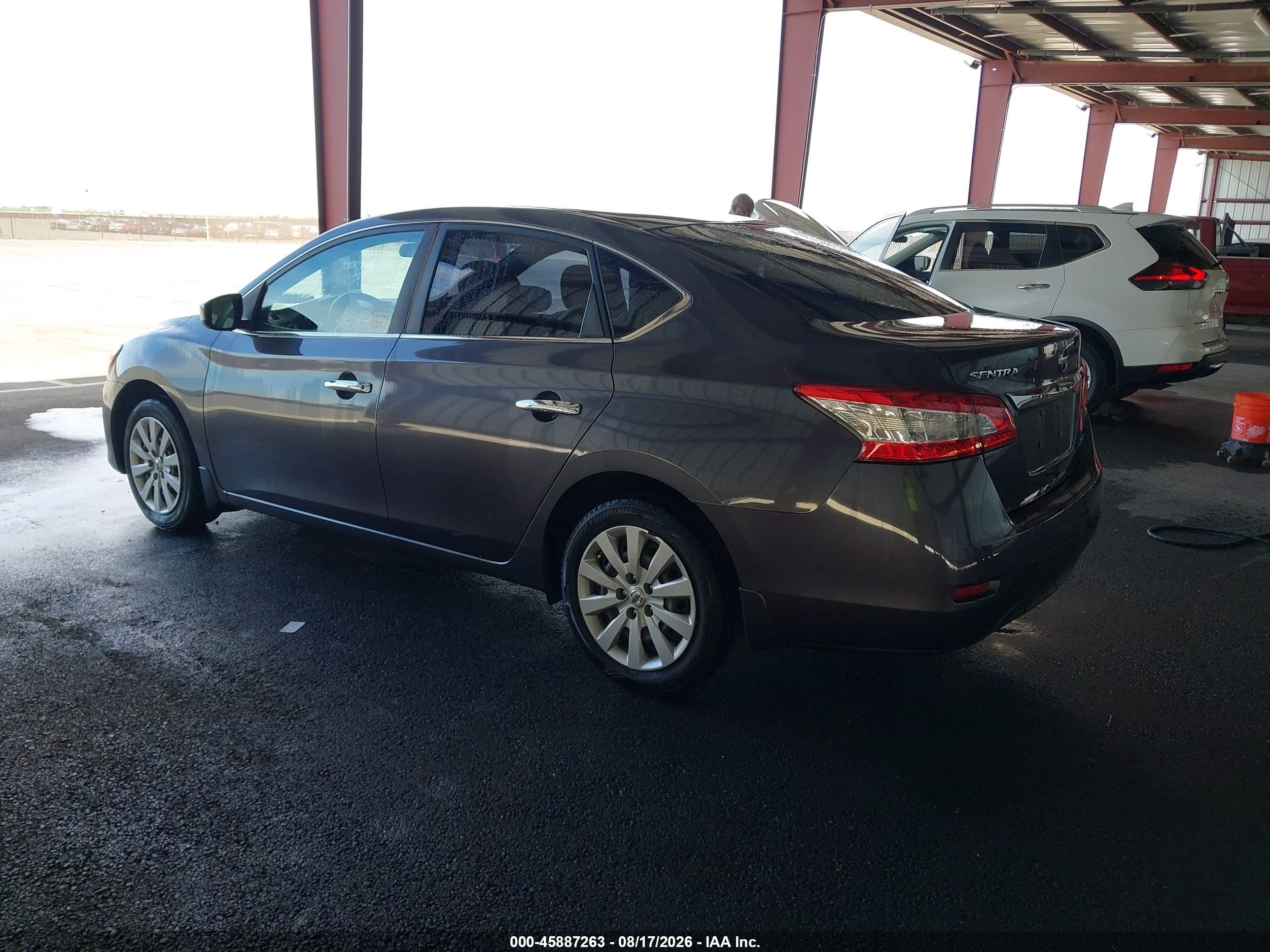 2014 Nissan Sentra S Gray vin: 3N1AB7APXEL677749