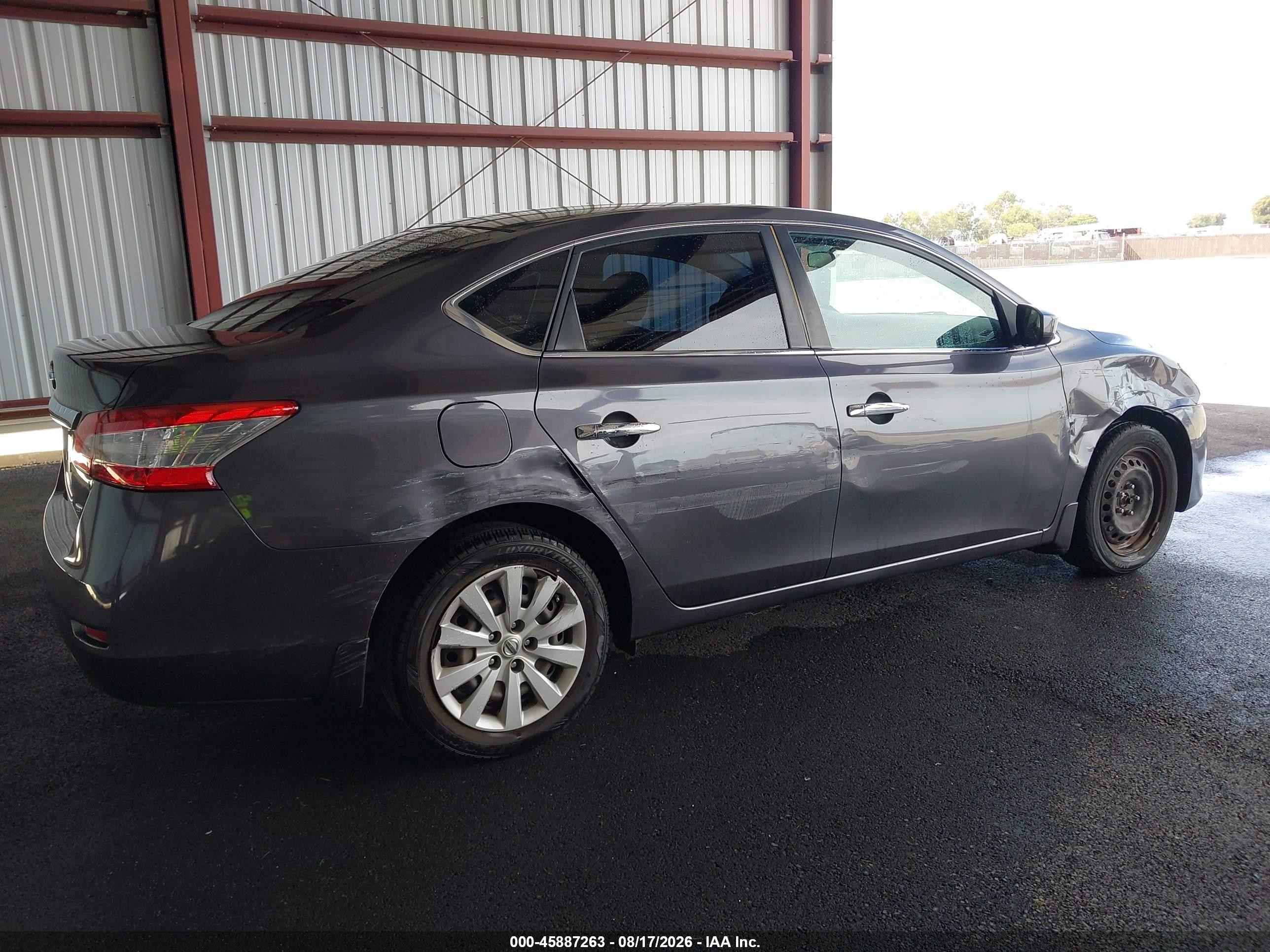 2014 Nissan Sentra S Gray vin: 3N1AB7APXEL677749