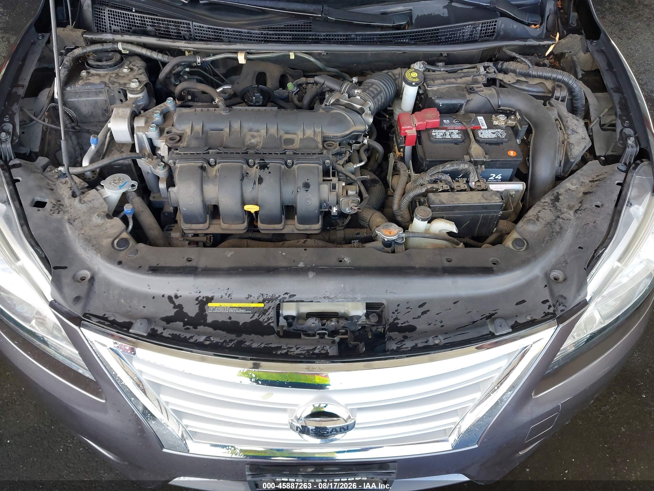 2014 Nissan Sentra S Gray vin: 3N1AB7APXEL677749