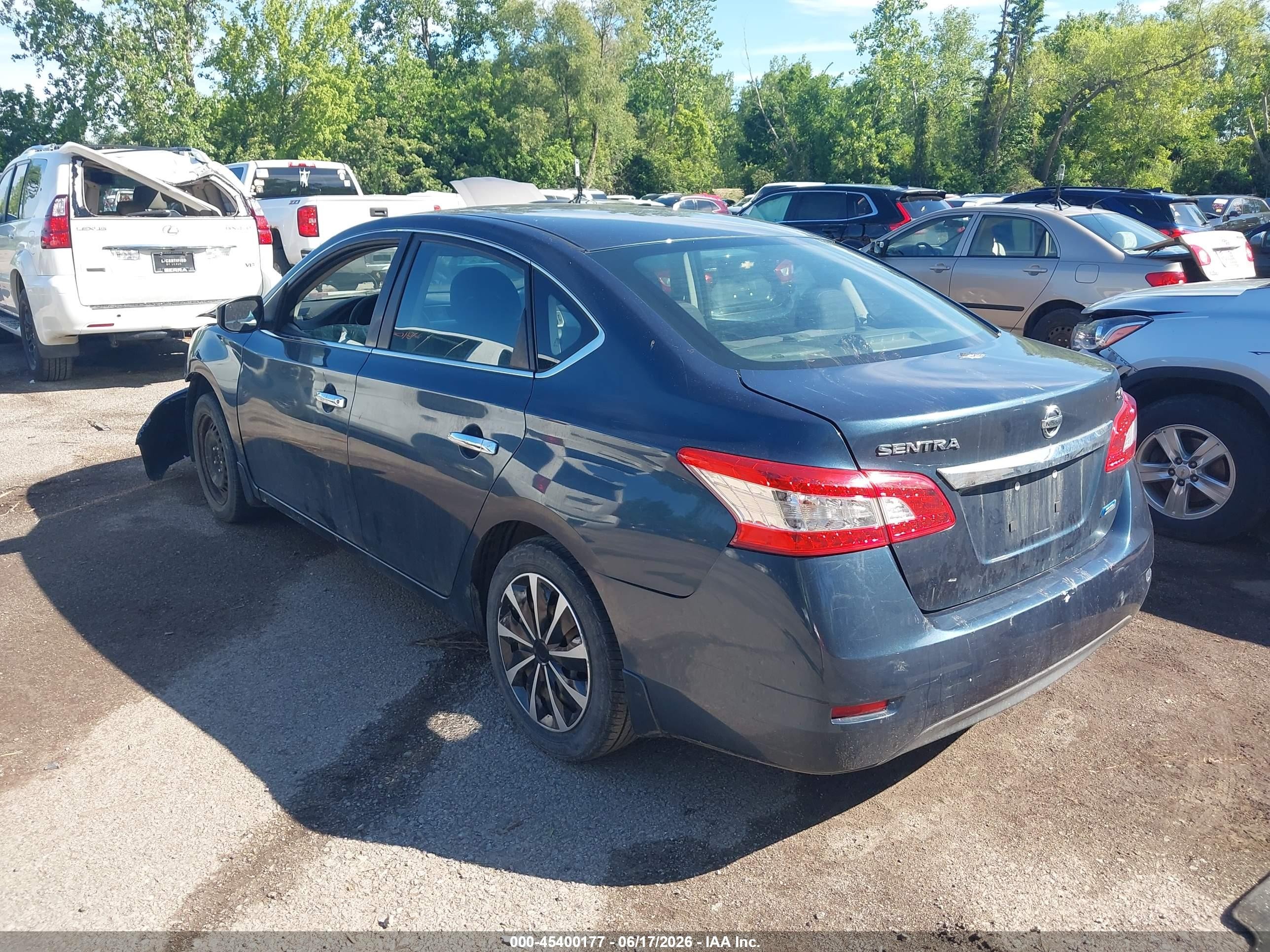 2014 Nissan Sentra Sv Blue vin: 3N1AB7APXEL677900